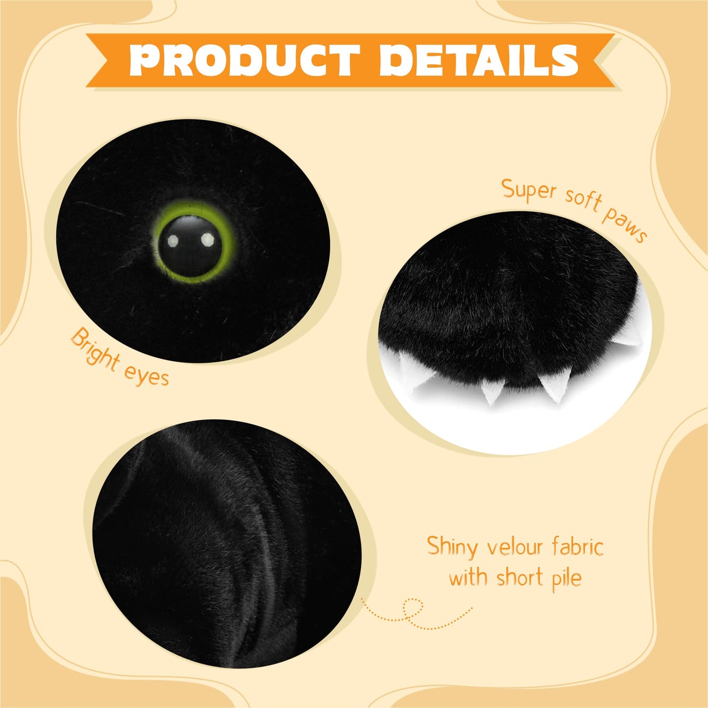 Giant Panther Stuffed Animals - Cool Black Leopard Plush Toys - Jungle Safari Plush Toys - Birthday/Christmas Gift for Girls/Boys 