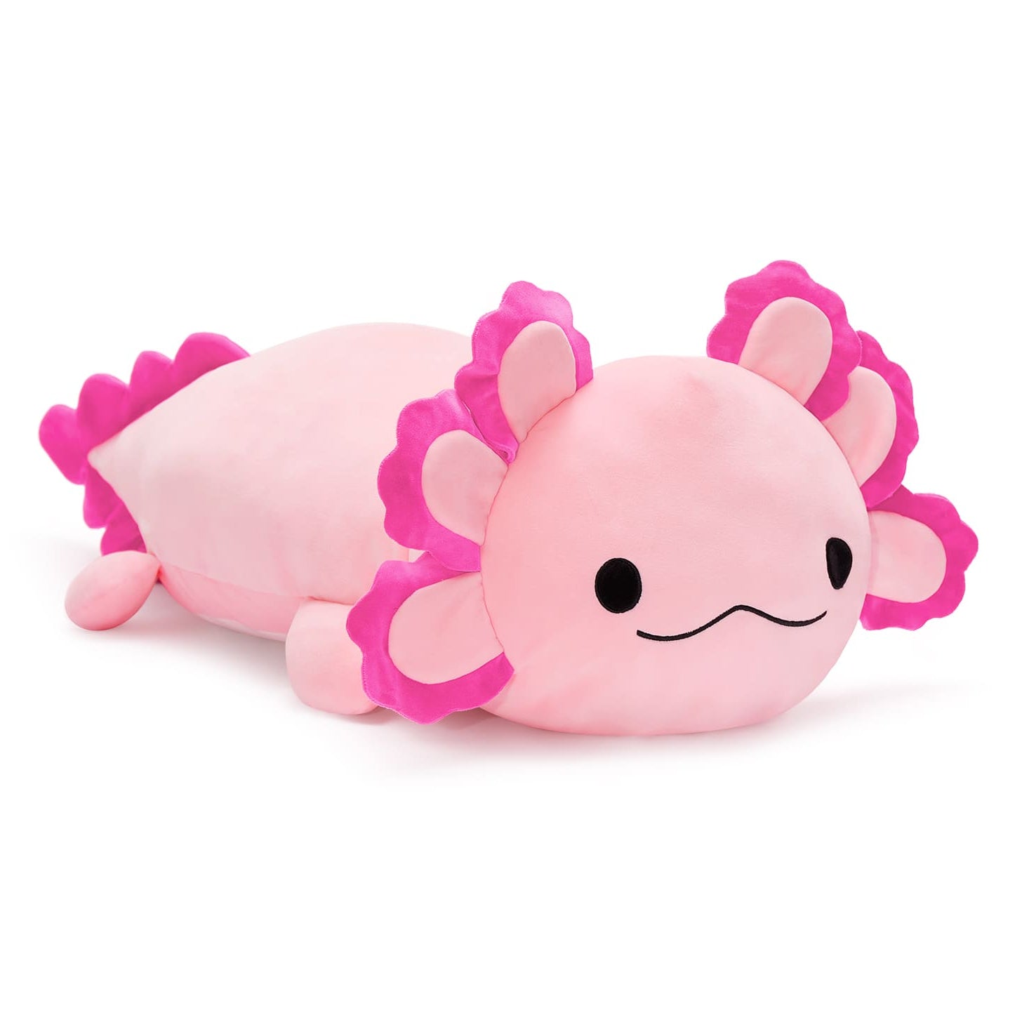 Giant Axolotl Plush Pillow Salamander Stuffed Animals, Pink/Blue, 39 Inches