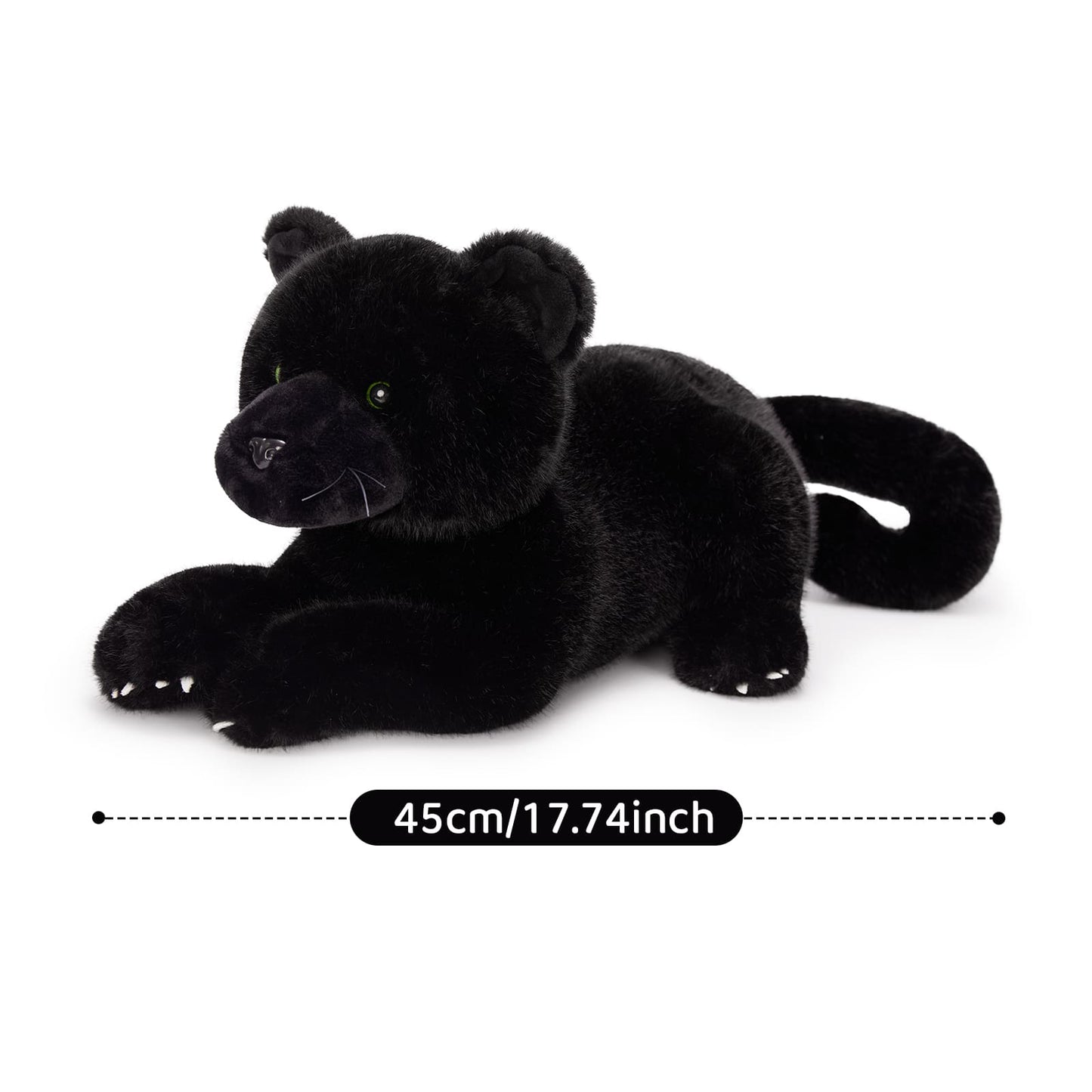Black Panther Stuffed Animals with Three Panther Babies, 17.7 Inches