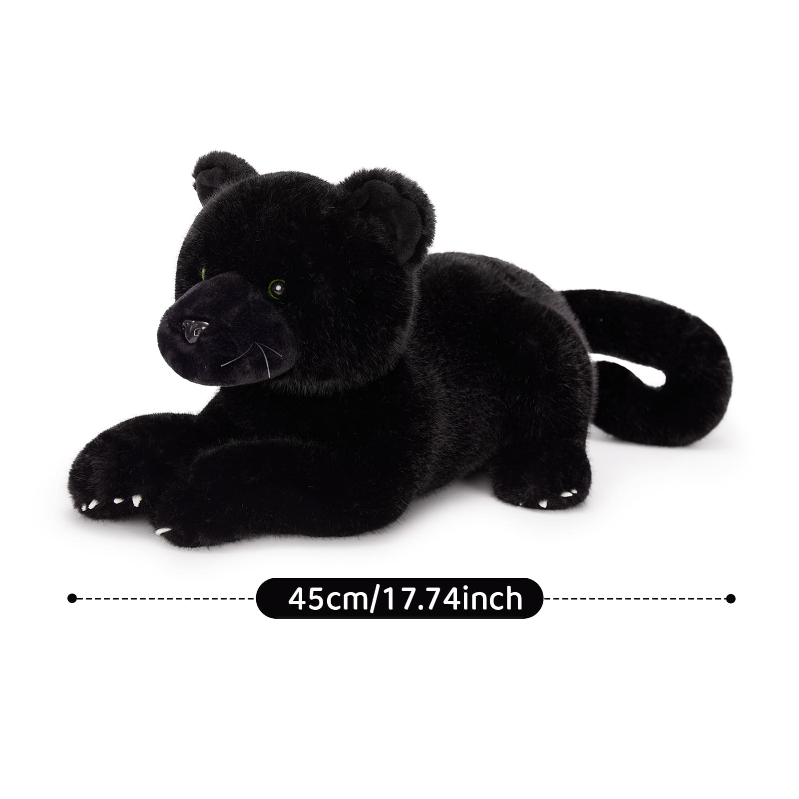 Black Panther Stuffed Animals with Three Panther Babies, 17.7 Inches
