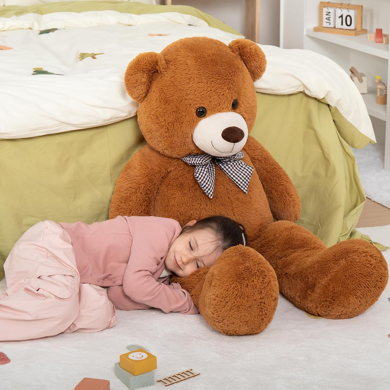 Ours en peluche géant, marron foncé, 47/55 pouces