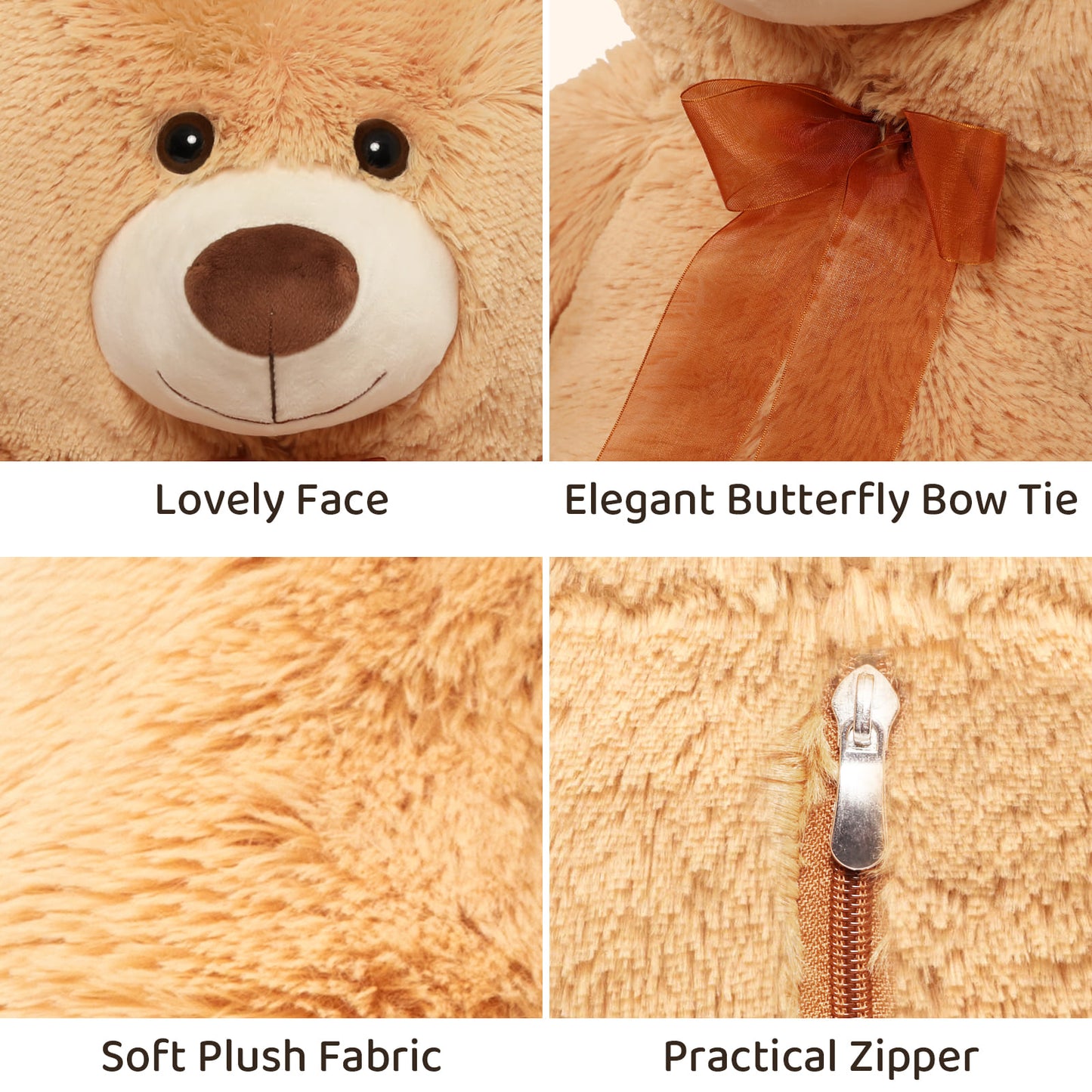 Ours en peluche géant, multicolore, 35,4/51 pouces