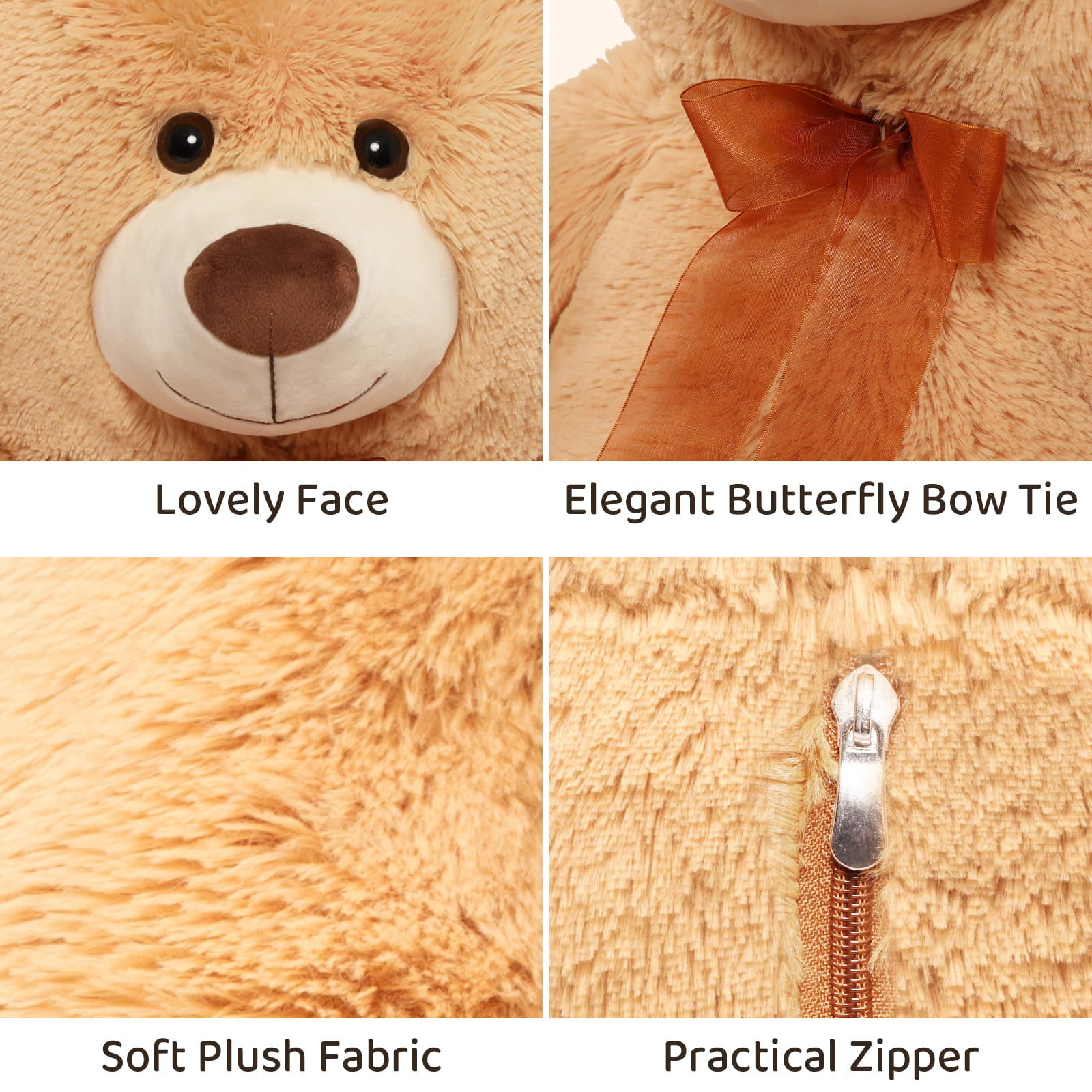 Ours en peluche géant, multicolore, 35,4/51 pouces