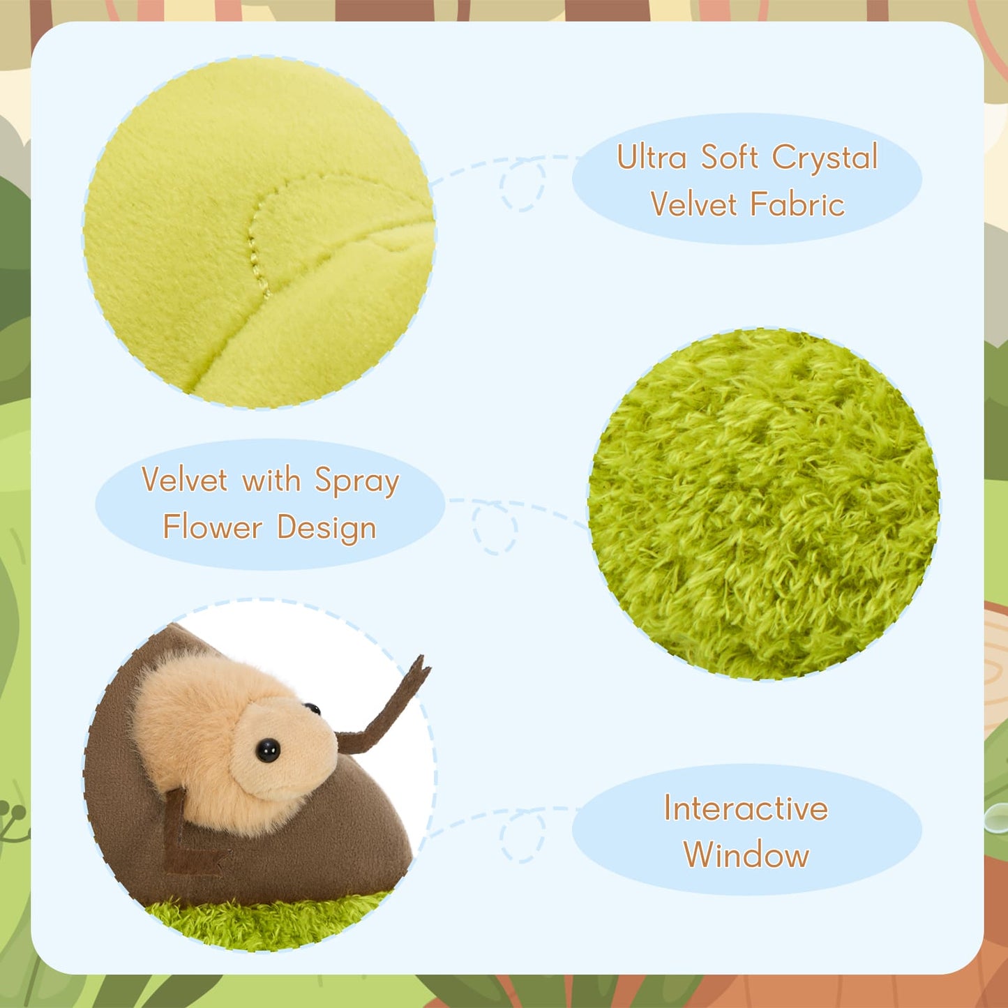 Soft Educational Bug Toy Set for Kids – Beetle, Dung Beetle & Ladybug Plush Animals for STEM Learning Play
