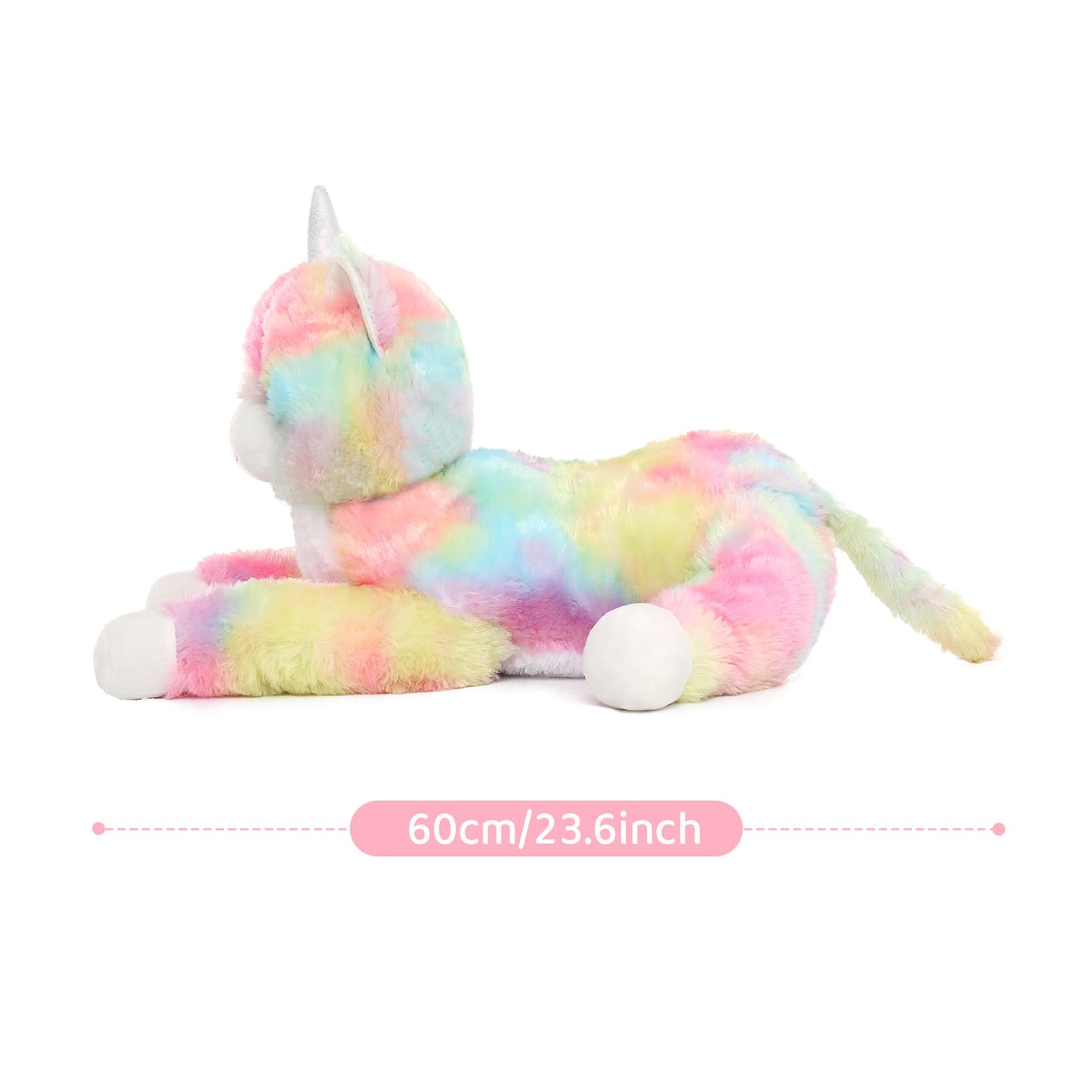 Einhorn-Katzen-Plüschspielzeug-Set, 22 Zoll