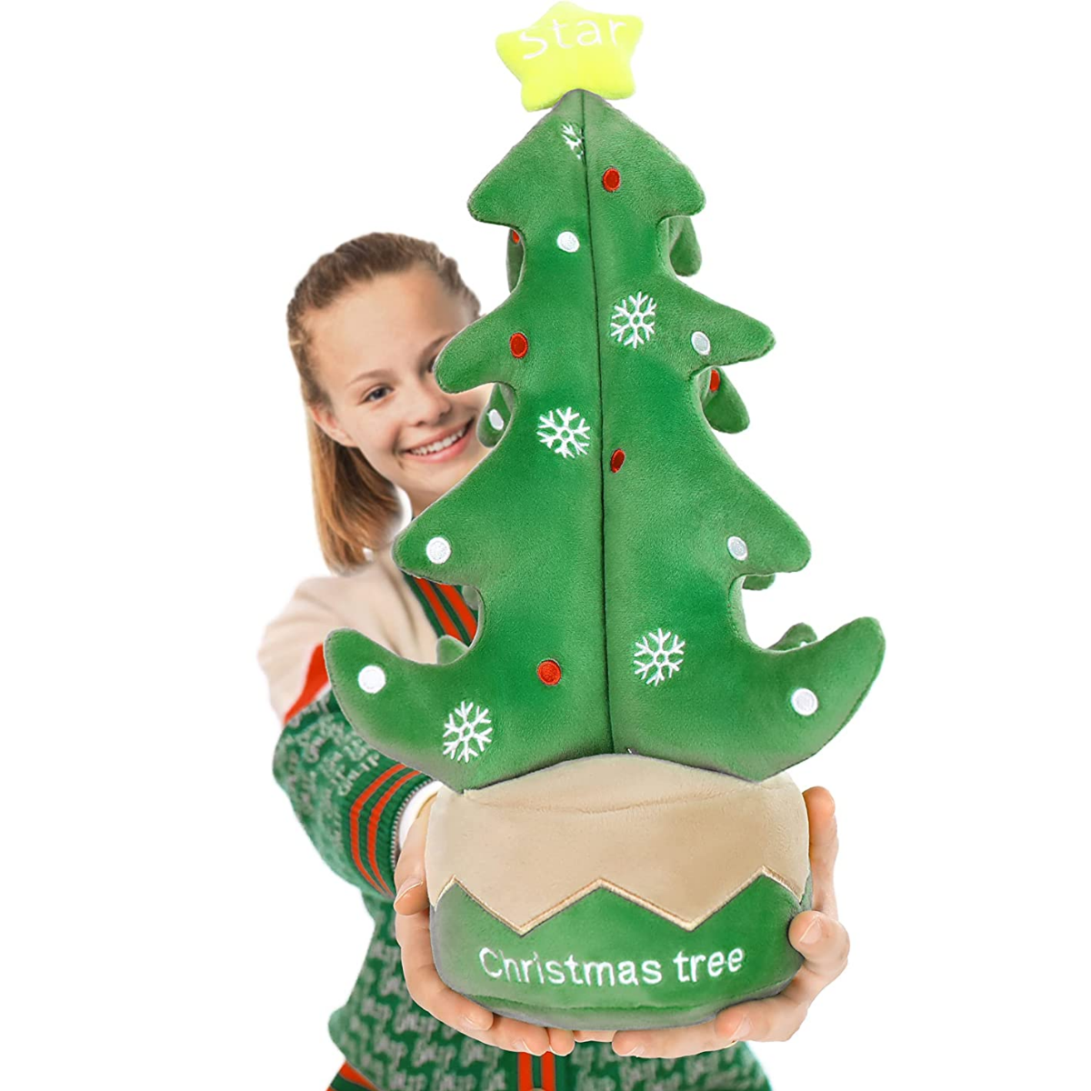 Jouet en peluche arbre de Noël, 16 pouces