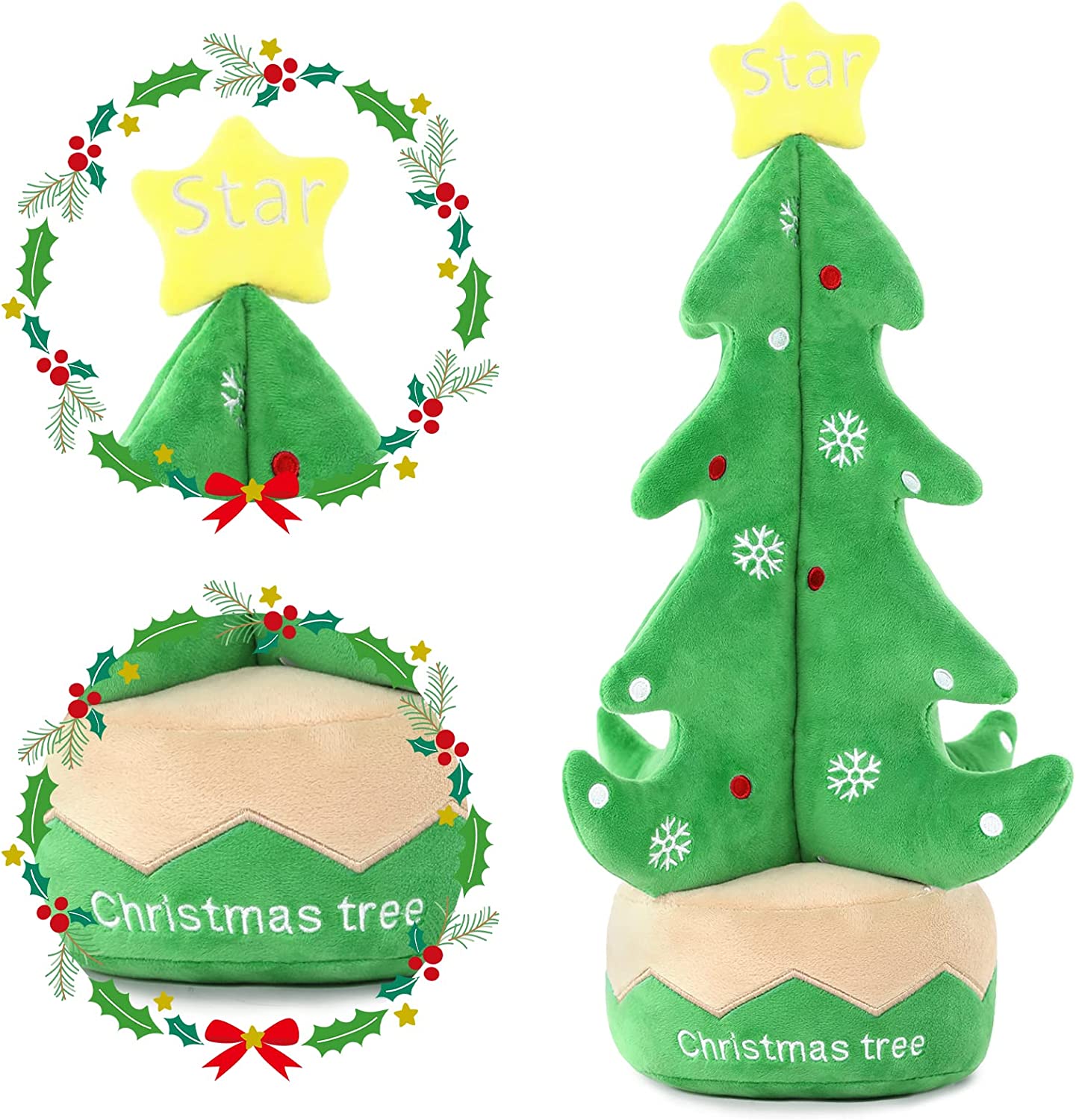 Jouet en peluche arbre de Noël, 16 pouces