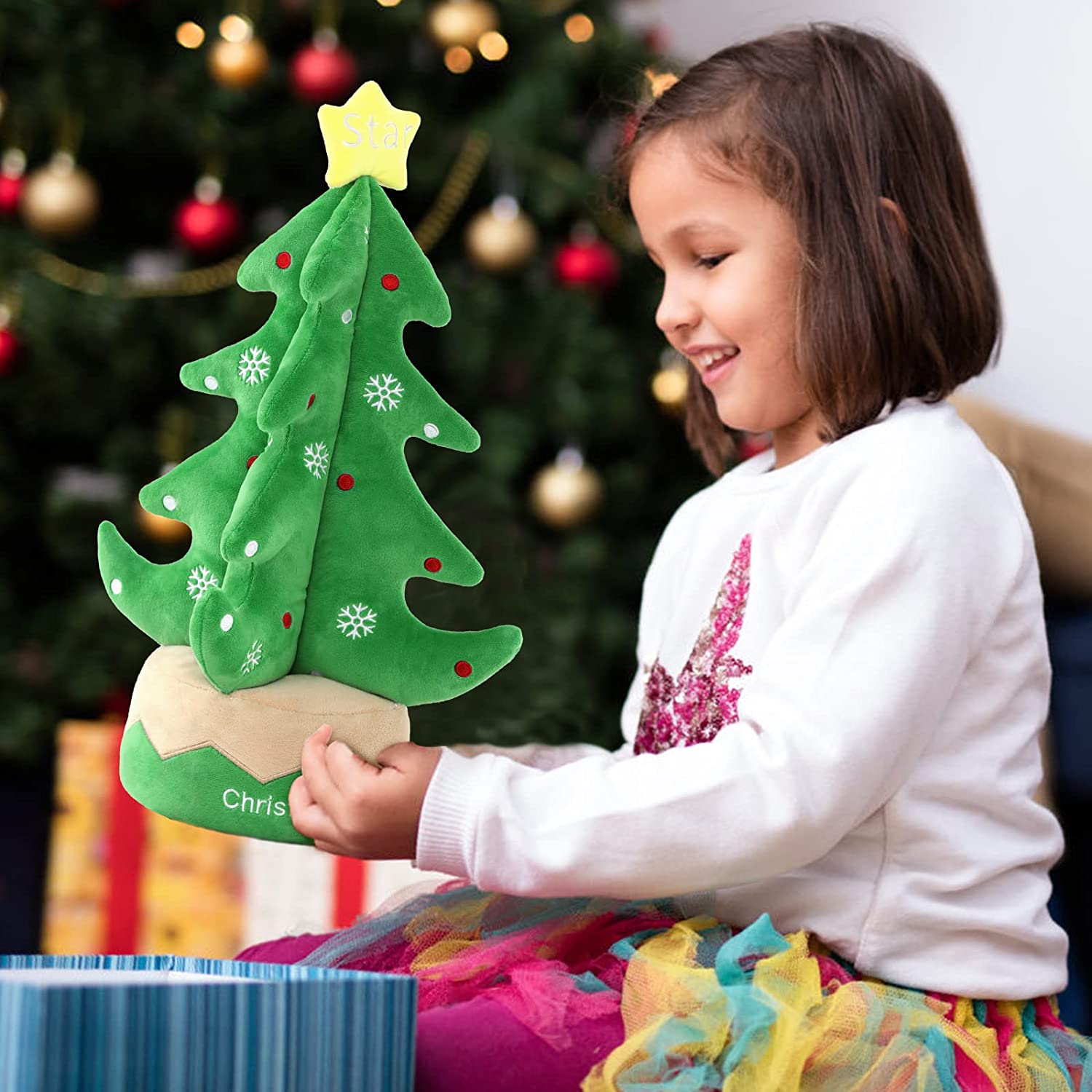 Jouet en peluche arbre de Noël, 16 pouces