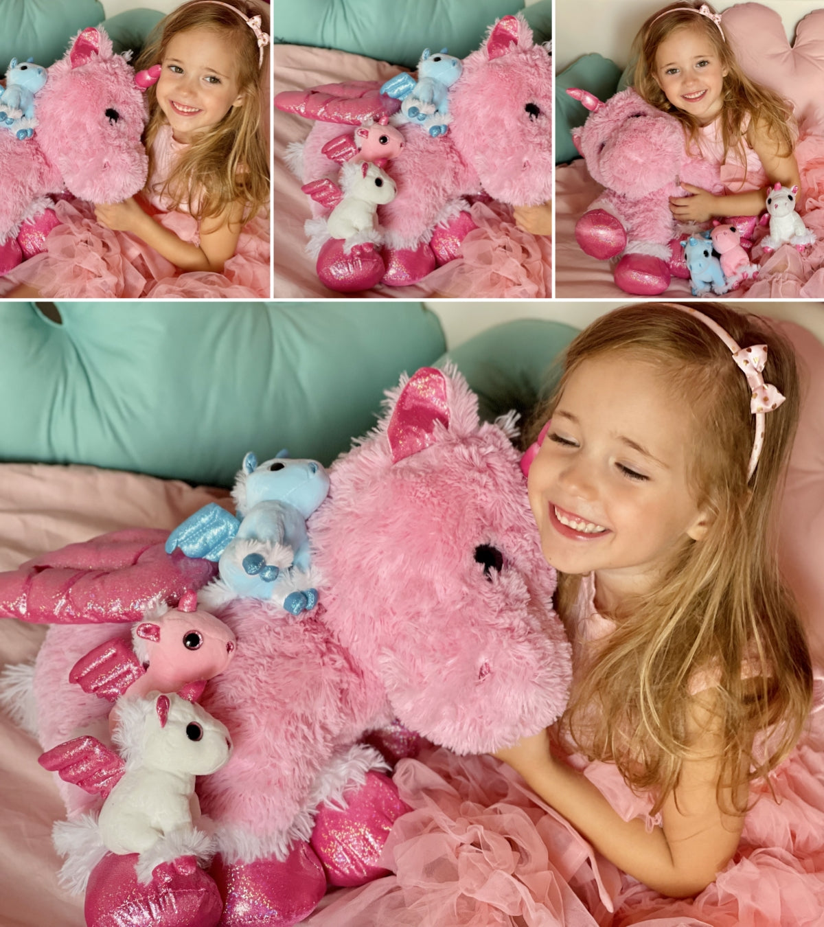 Ensemble de jouets en peluche licorne magique, rose, 19,7 pouces