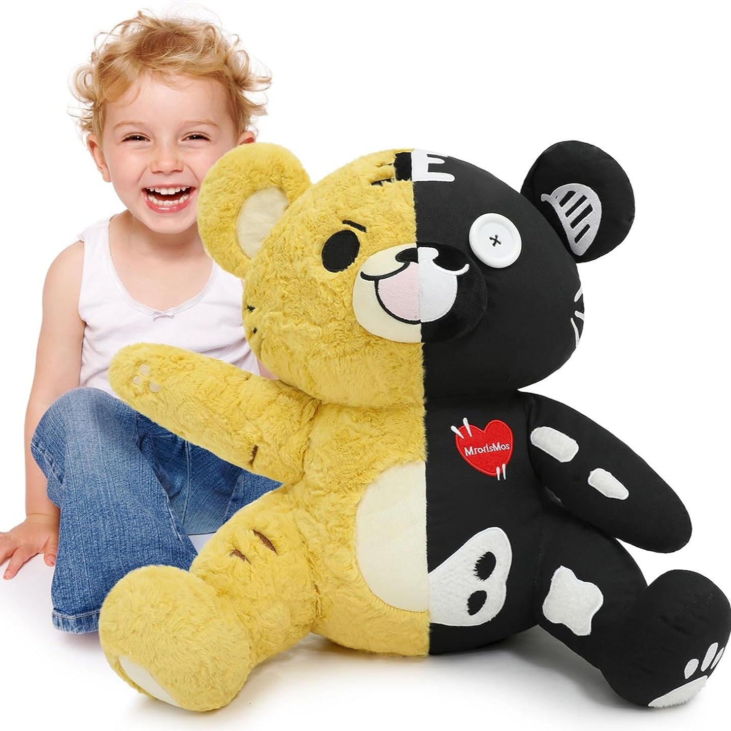 Jouet en peluche ours en peluche Cool Goth, 20,86 pouces