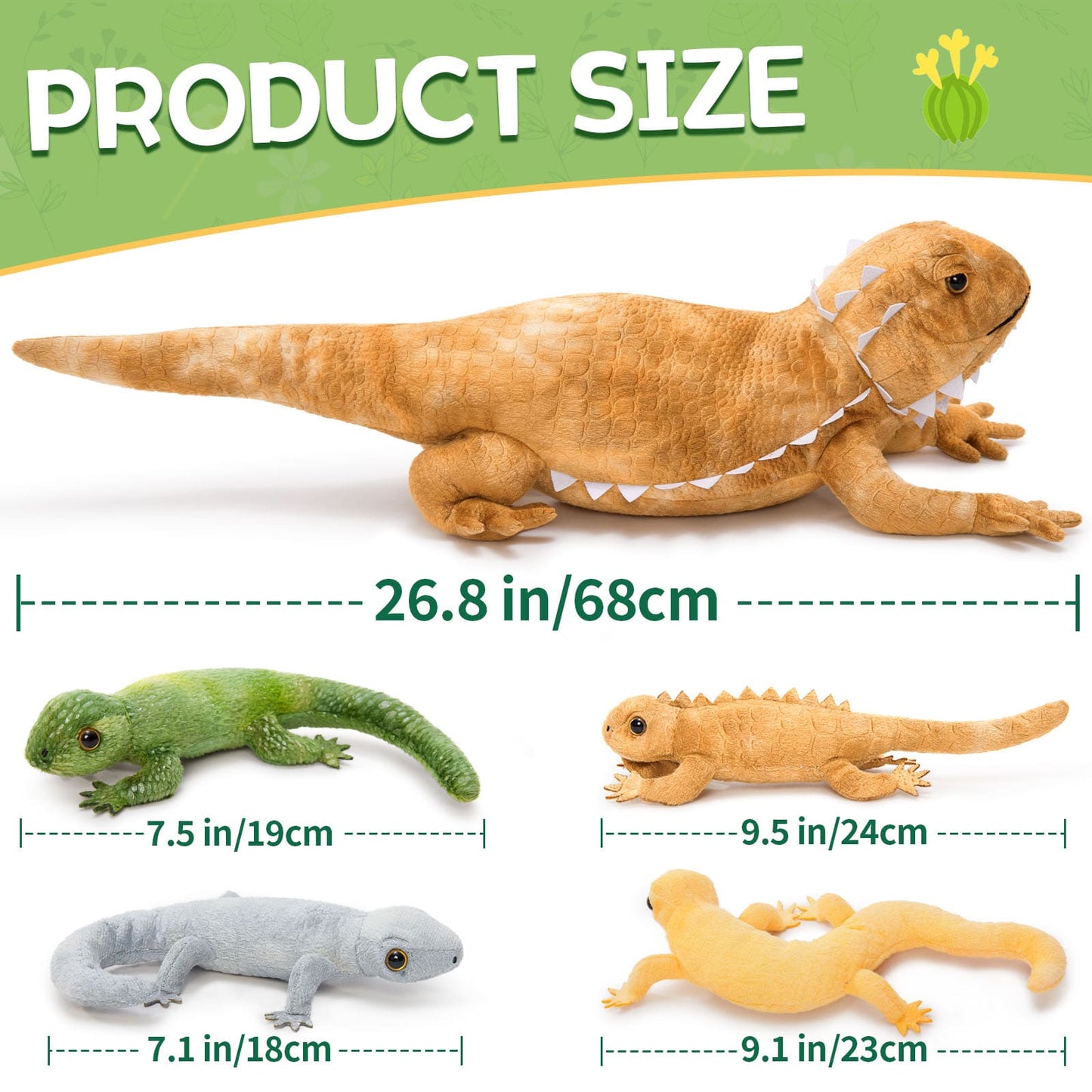 One Big Lizard Mom With Four Lizard Baby Plush Toy Set
