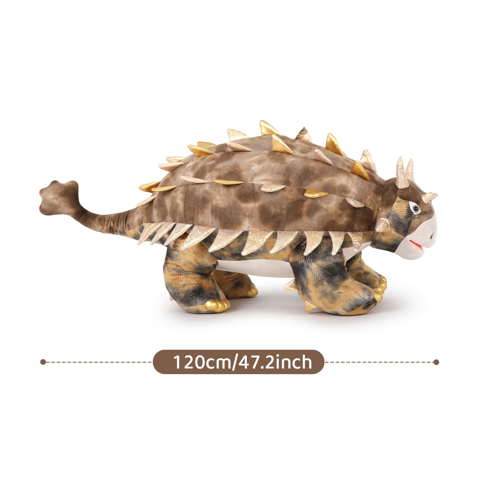 Giant Ankylosaurus Plush Toy Dino Stuffed Animals, 47 Inches