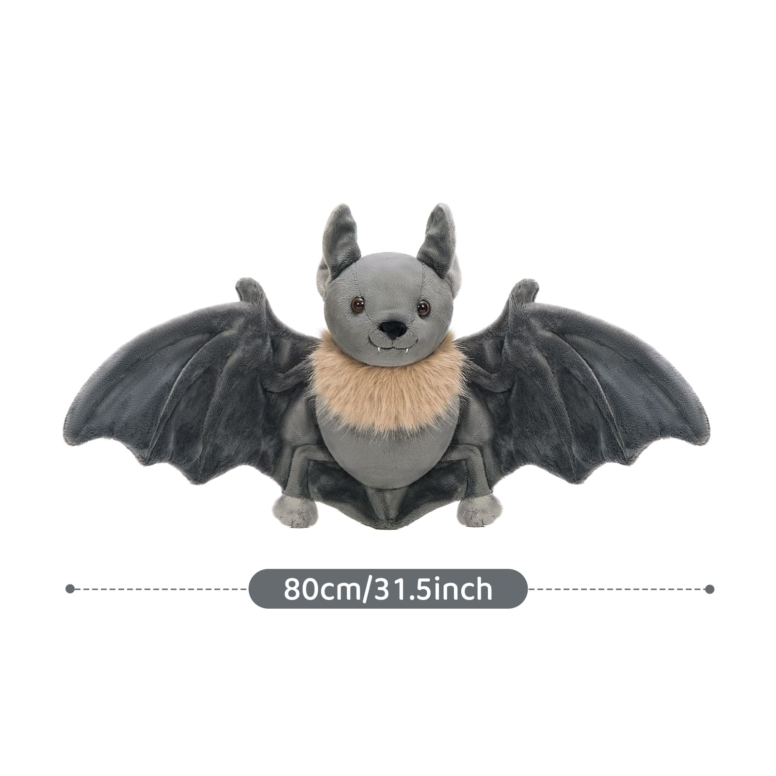 Lifelike Bat Stuffed Animals Halloween Plush Toys, 31.5 Inches