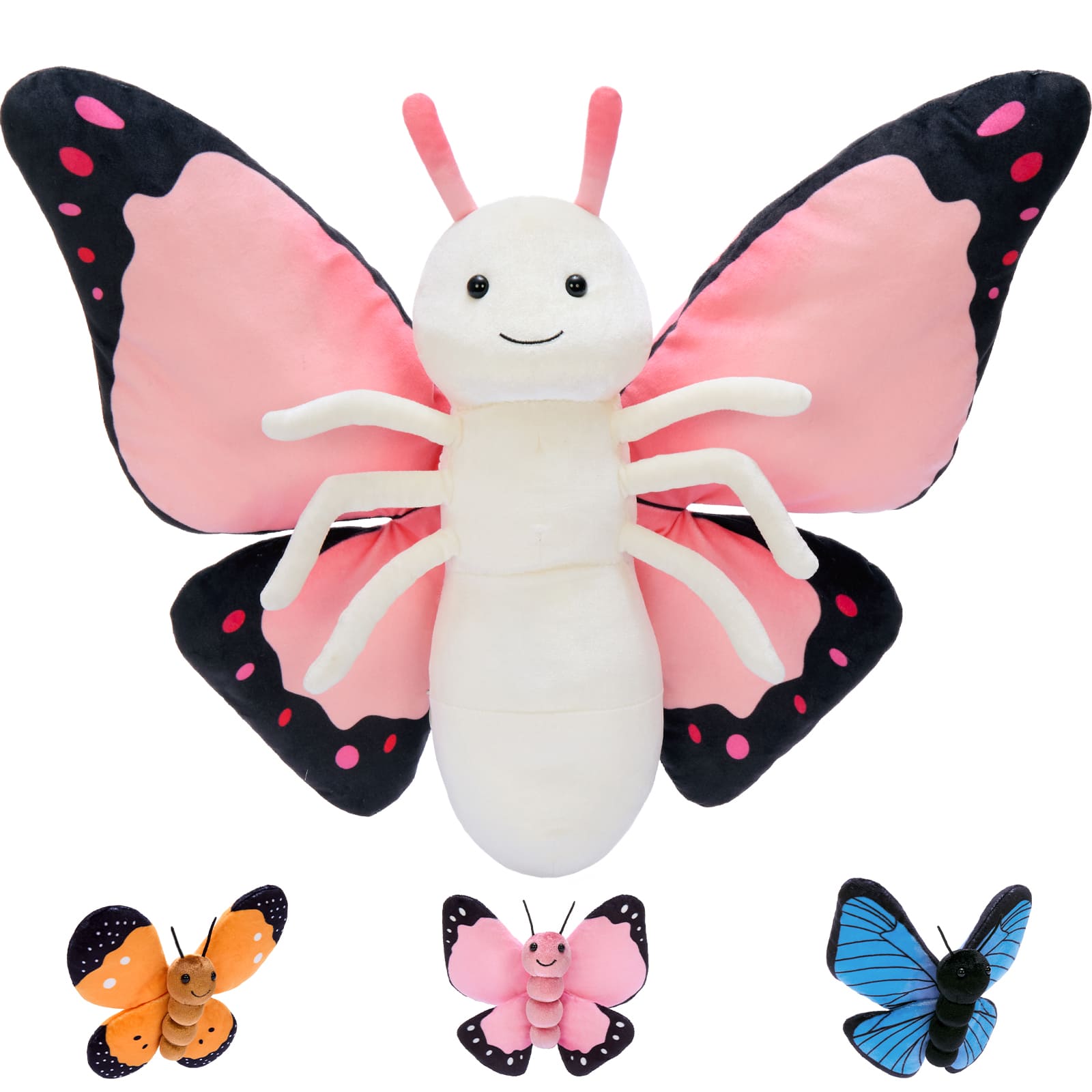 Cute Butterfly Plush Toy – Soft Stuffed Animal with Big Colorful Wings
