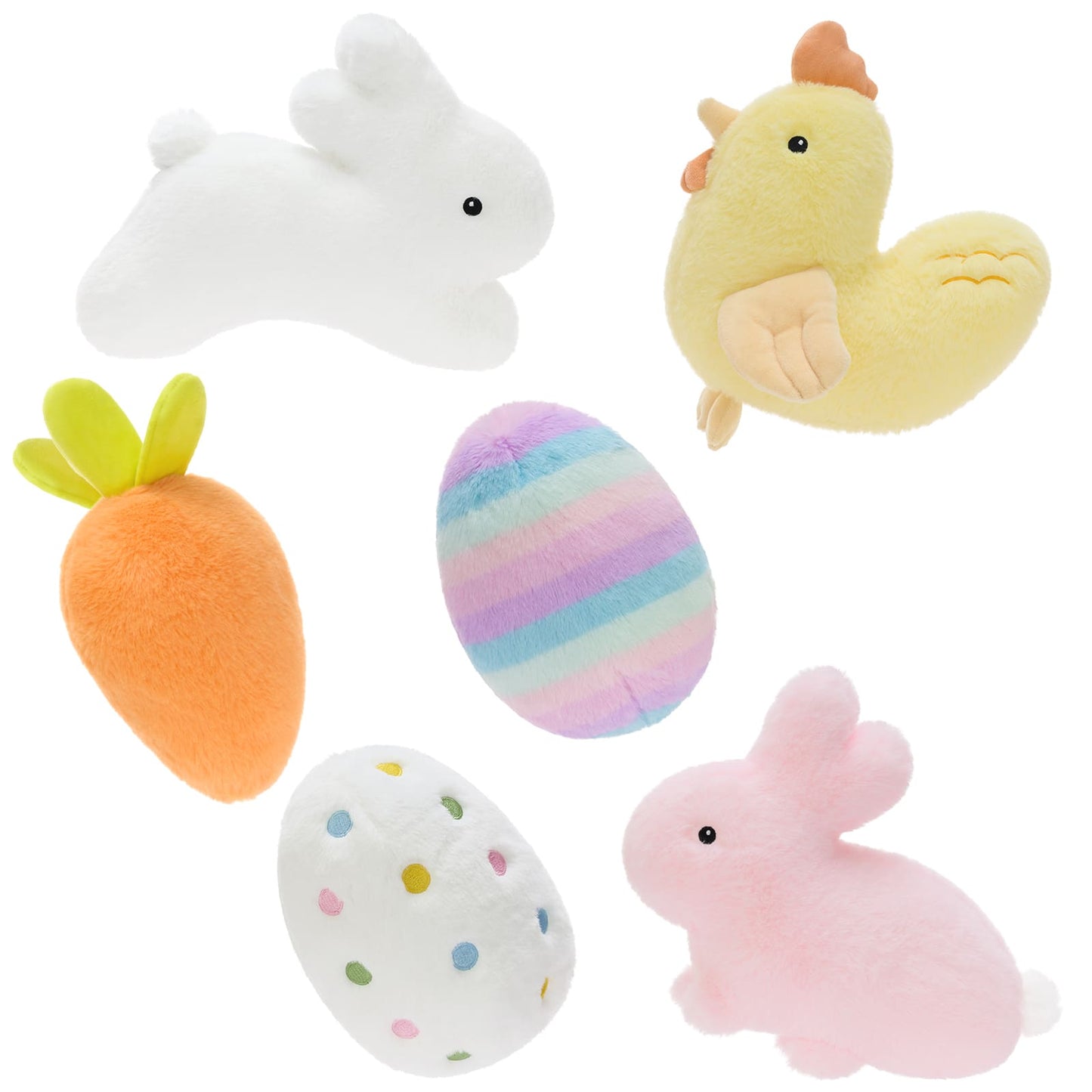 Cute Easter plush toy set with white bunny plush, pink bunny stuffed ...