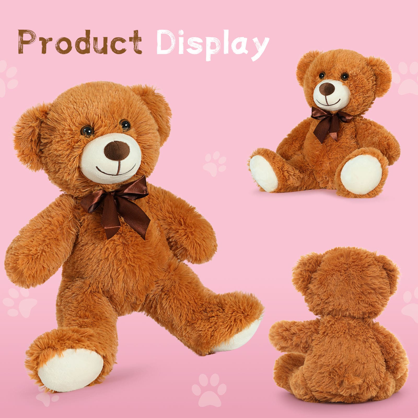 13.8" Teddy Bear Plush Ultra-Soft Stuffed Bear Toy in Various Colors