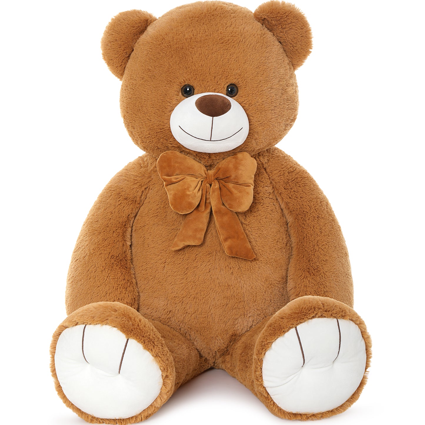 Giant Dark Brown Teddy Bear Plush Toys - Dark Brown Teddy Bear Stuffed Animals - Massive Valentine's Day Teddy Bears&Gifts - Soft Cuddly Smiling Face Big Teddy Bear Plush Gift for Girlfriend/Boyfriend - Teddy Bear Plush Dolls for Birthday/Baby Shower/Christmas

