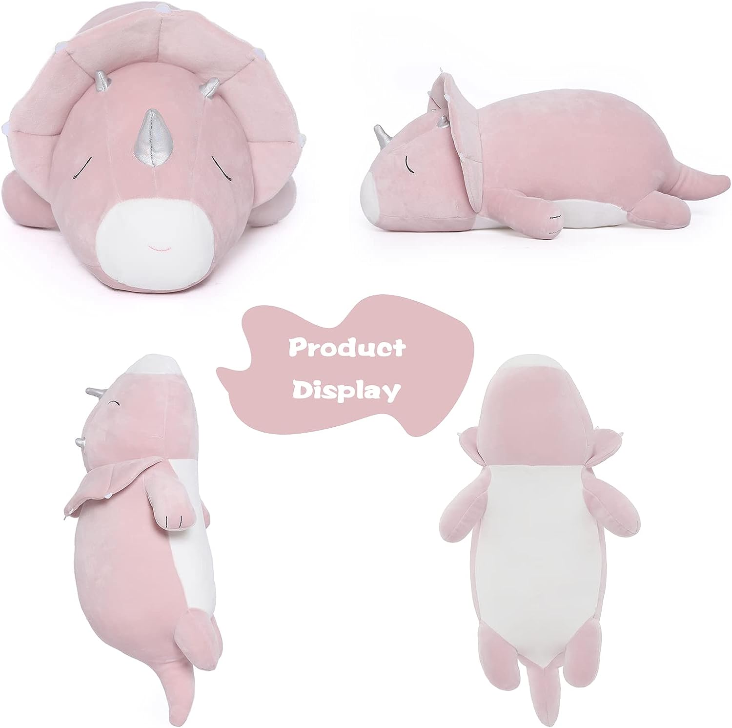 Coussin dinosaure, rose, 24/32 pouces