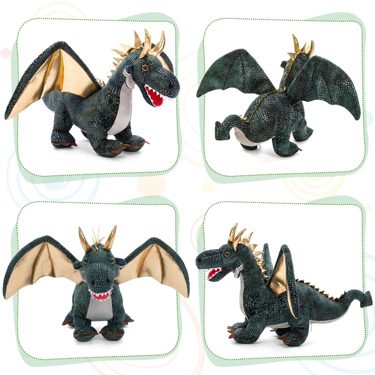 Fantasy Dragon Stuffed Animals with Babies Inside the Belly - Cool Birthday/Christmas Gift for Boys and Girls