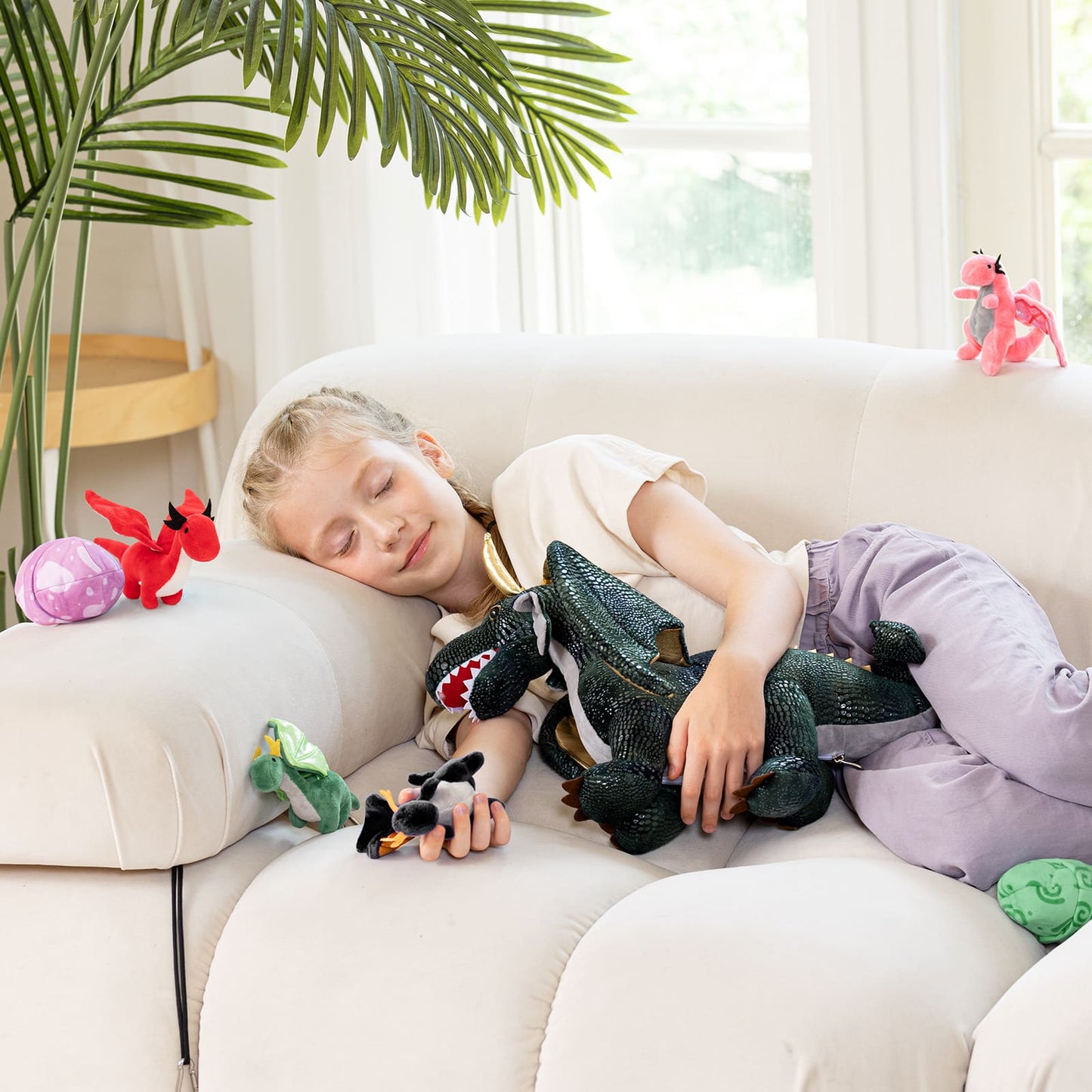 Fantasy Dragon Stuffed Animals with Babies Inside the Belly - Cool Birthday/Christmas Gift for Boys and Girls