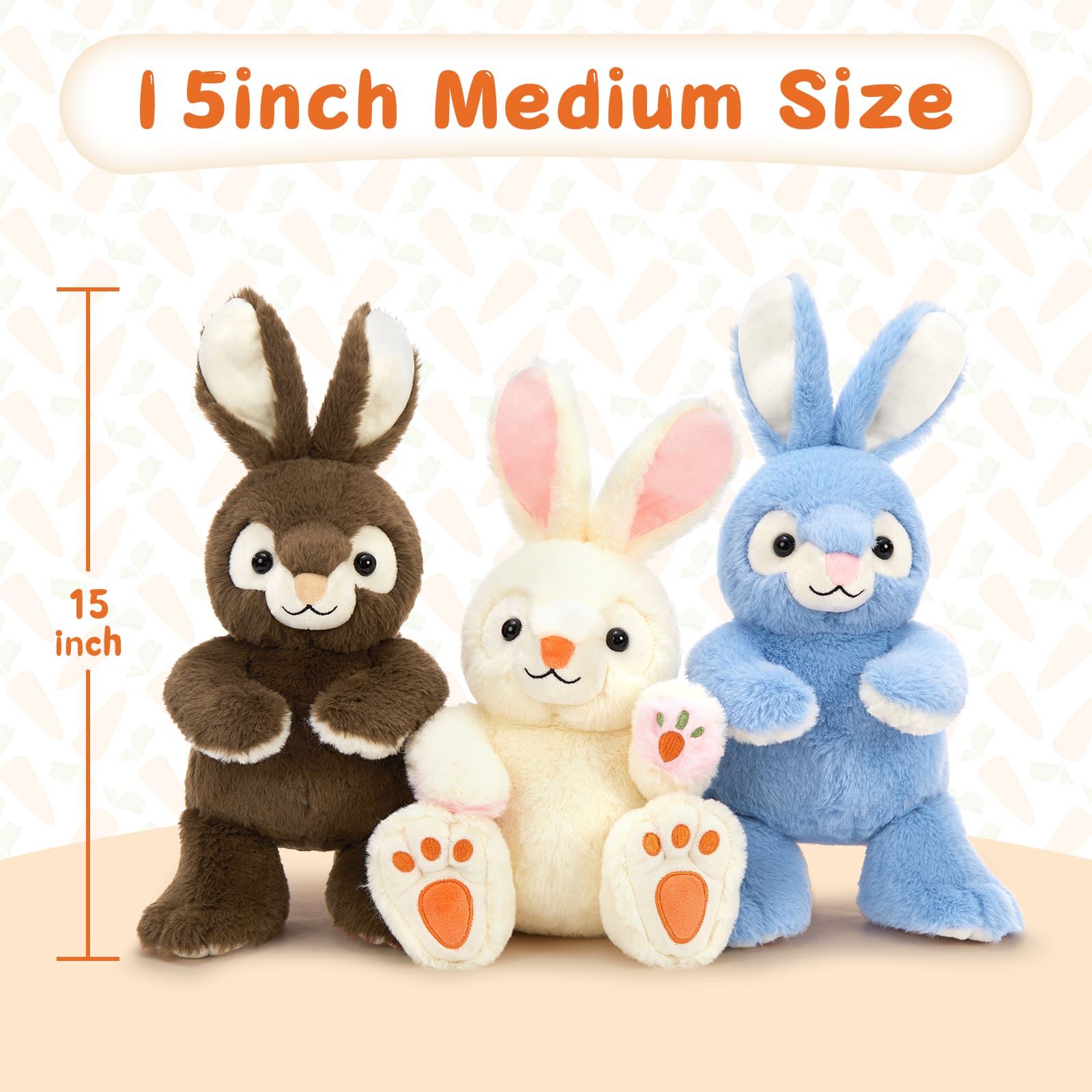 6 Pcs Bunny Stuffed Animals Rabbit Plush Toys, 15 Inches