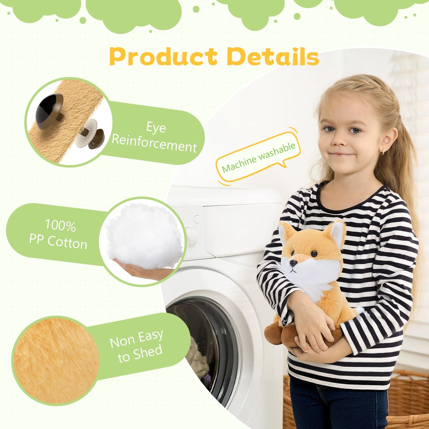 Soft forest animal stuffed animals collection with six adorable plush toys including bunny fox and raccoon perfect for toddlers babies sensory play and nursery rooms