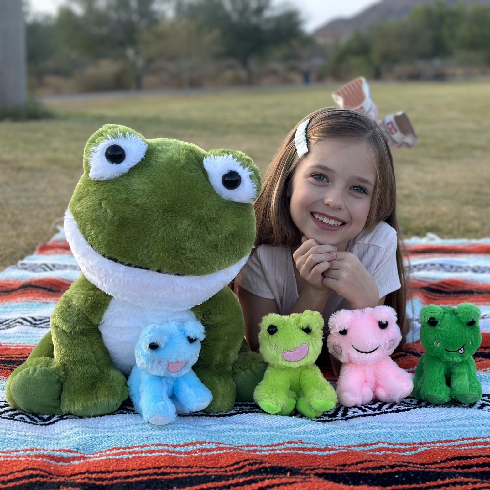 Ensemble de jouets en peluche grenouille, vert, 17,7 pouces