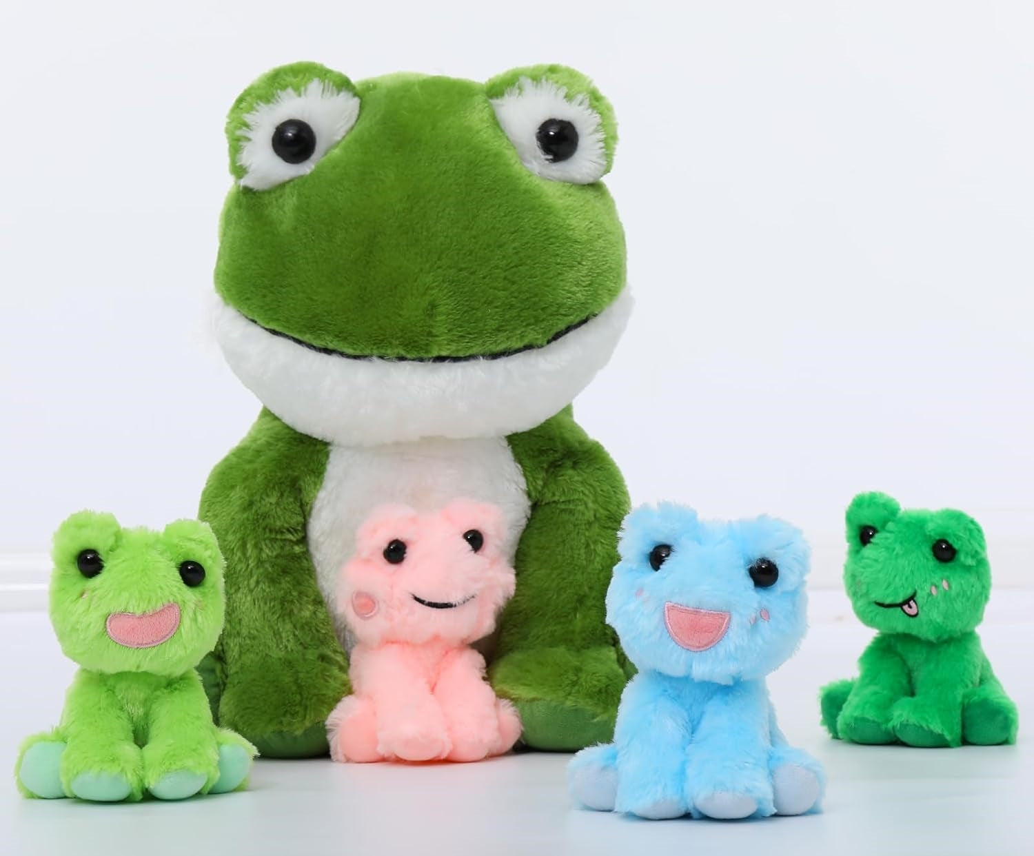 Ensemble de jouets en peluche grenouille, vert, 17,7 pouces