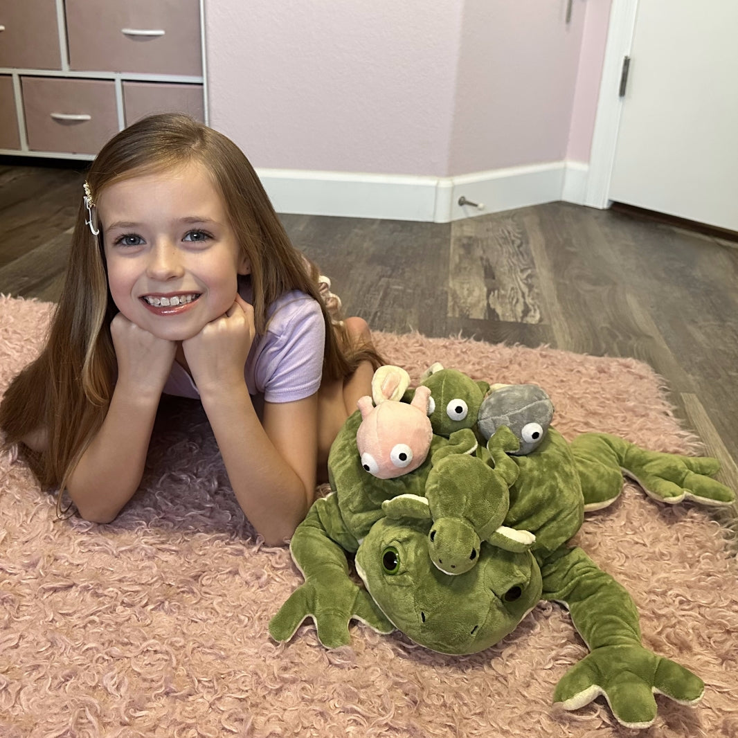 Frog Stuffed Animals - Frog Tadpole Plush Toys - 5 Pcs Frog Stuffed Animals - Realistic Frog Tadpole Plush Dolls - Cute Cartoon Plush Pillows for Kids - Cozy Cushion Pillows - Christmas/Birthday Gift for Kids