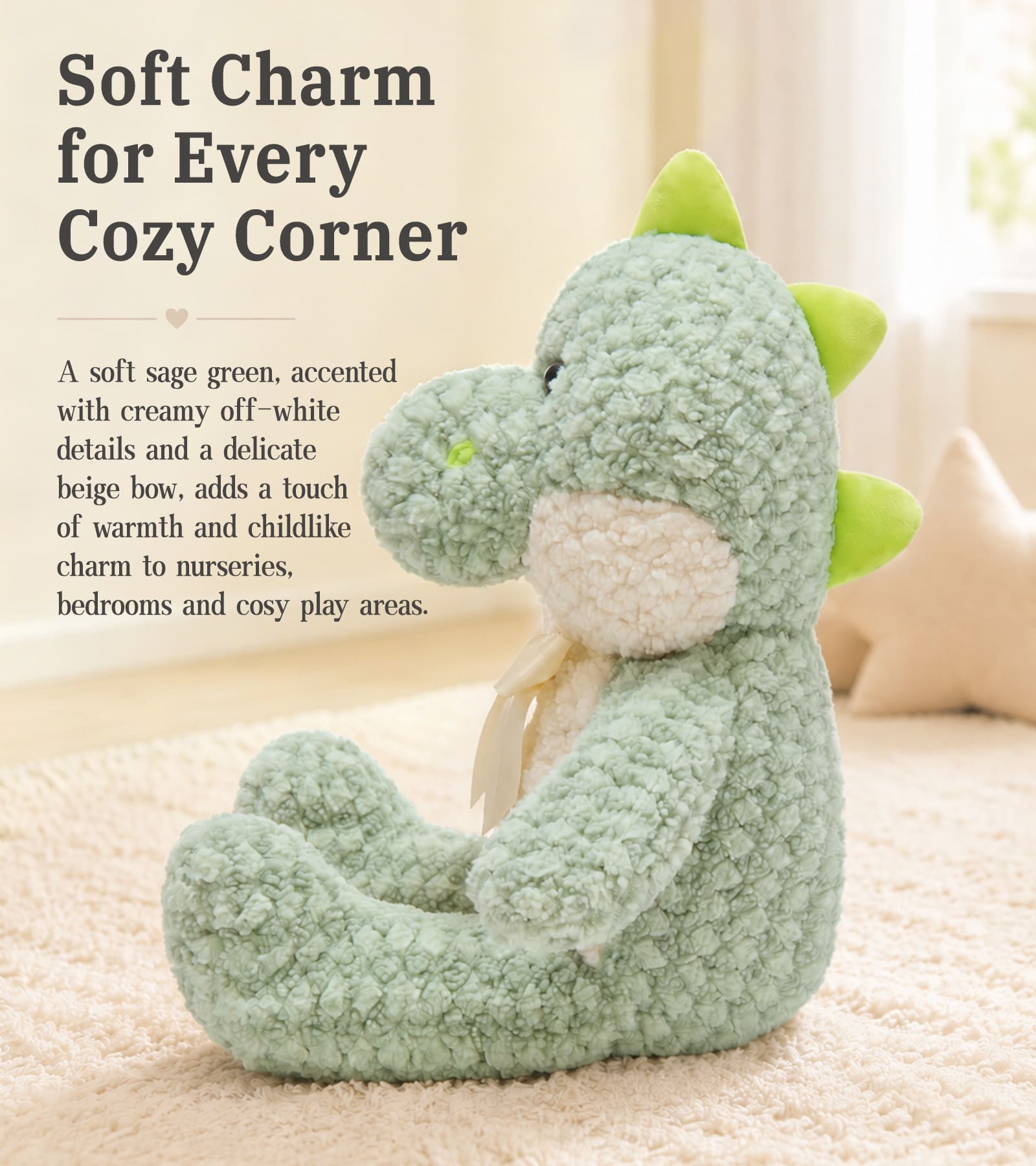 22-Inch Ultra-Soft Stuffed Animals – Dog, Elephant & Dinosaur