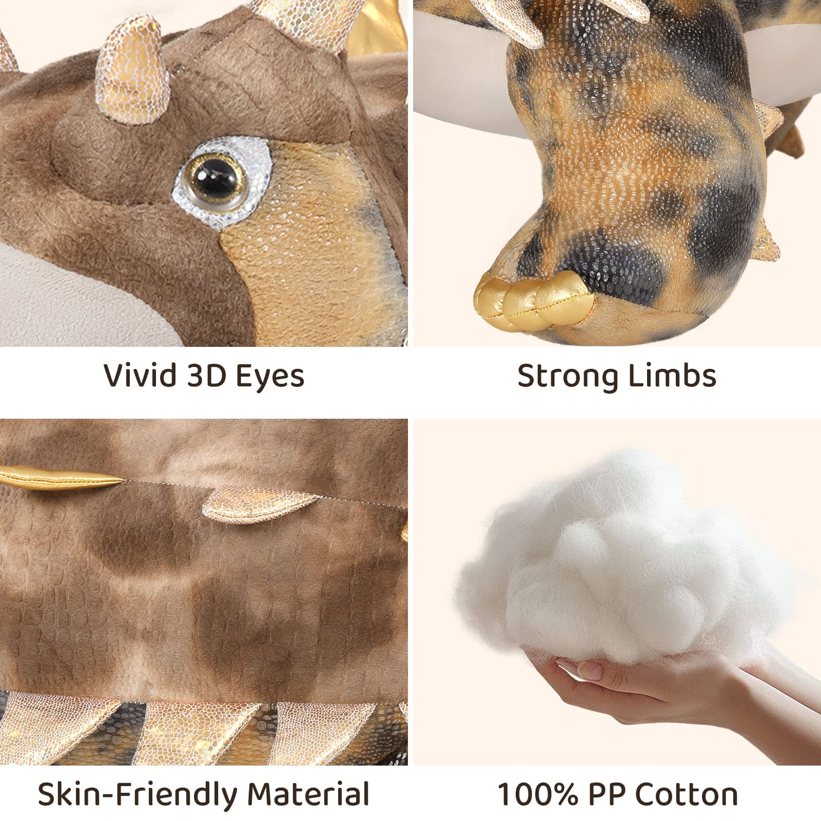 Giant Ankylosaurus Plush Toy Dino Stuffed Animals, 47 Inches