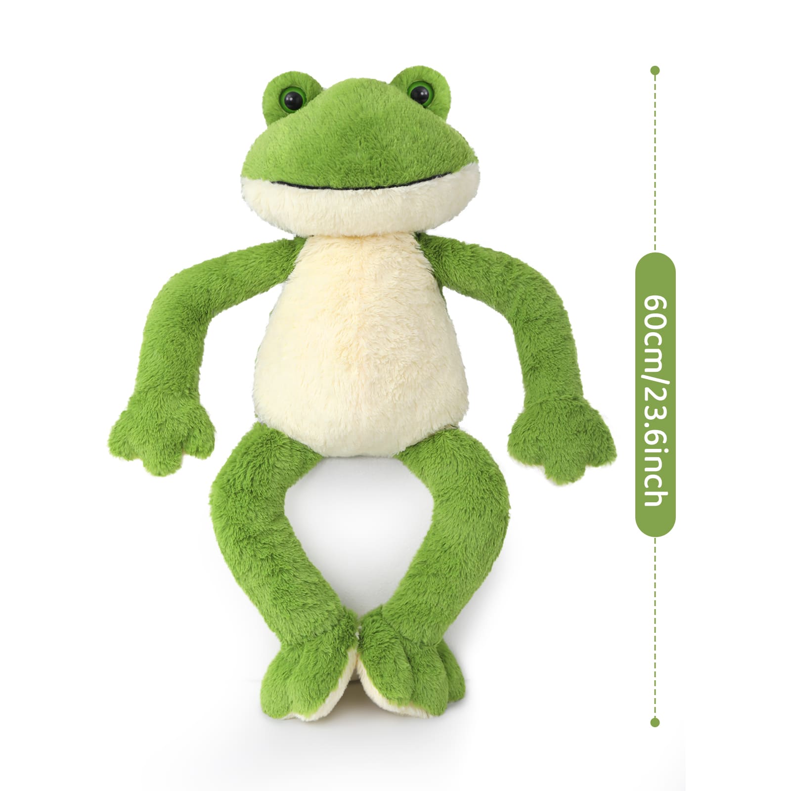Frosch-Stofftier, grün, 24 Zoll