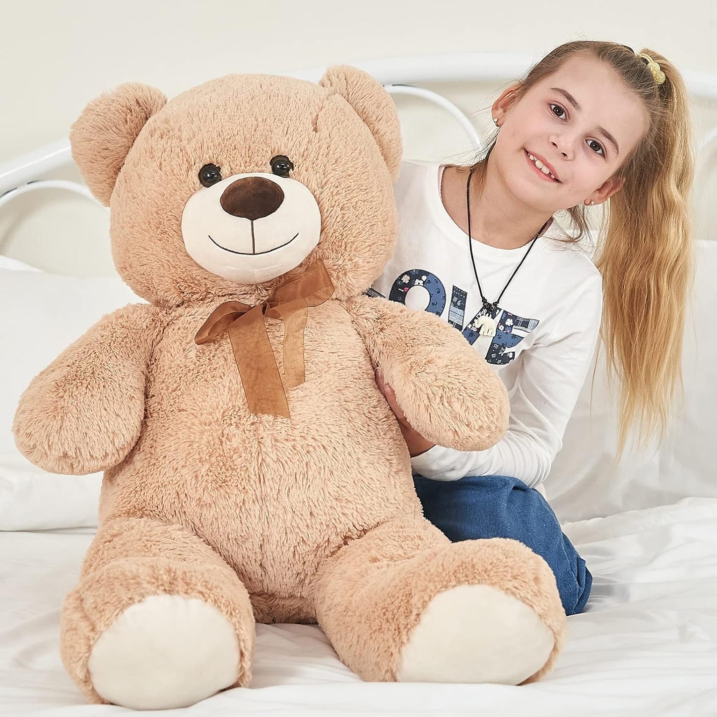Giant Teddy Bear Plush Toy, Multicolor, 35.4/51 Inches