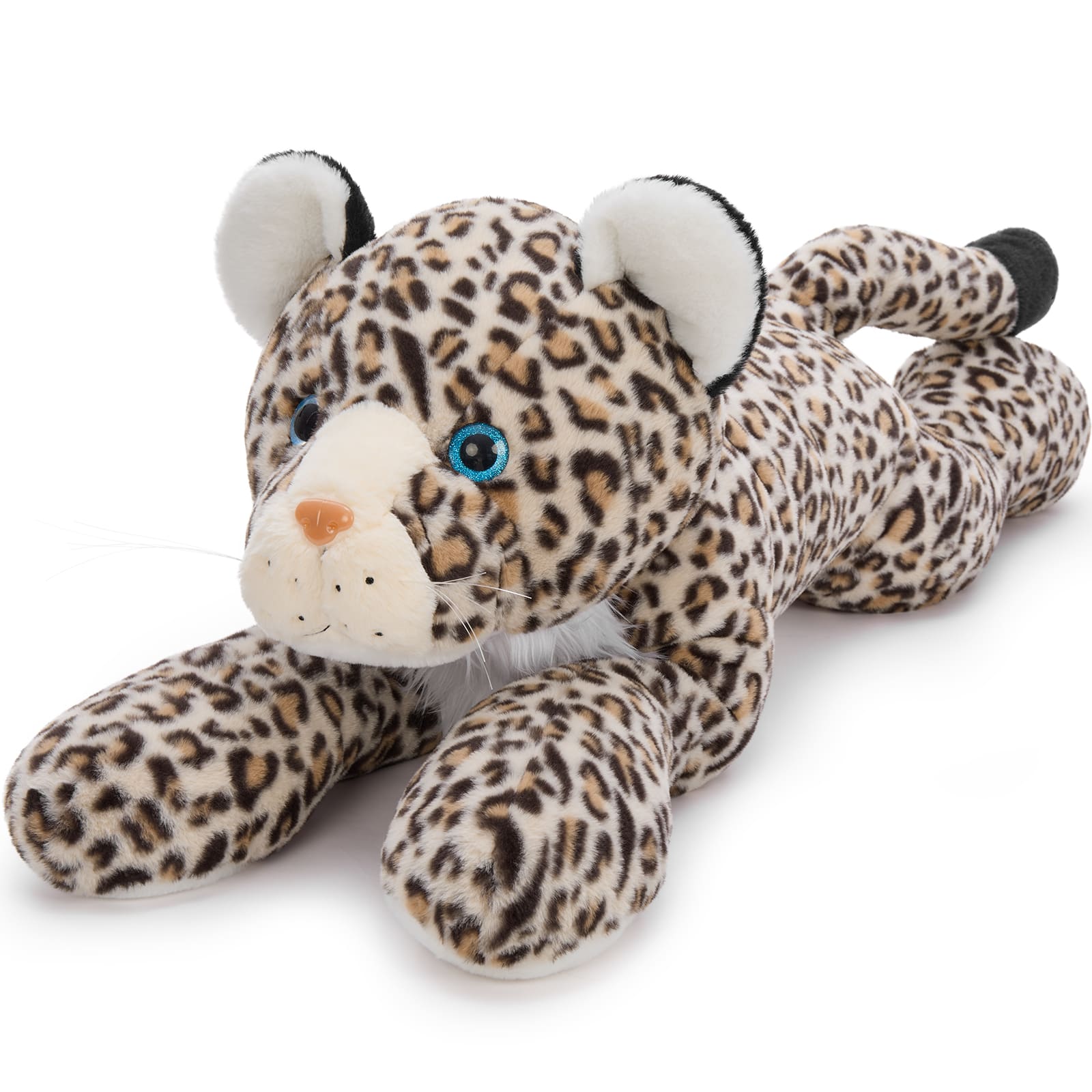 Giant Leopard Stuffed Animals Jungle Plush Toys, 47 Inches