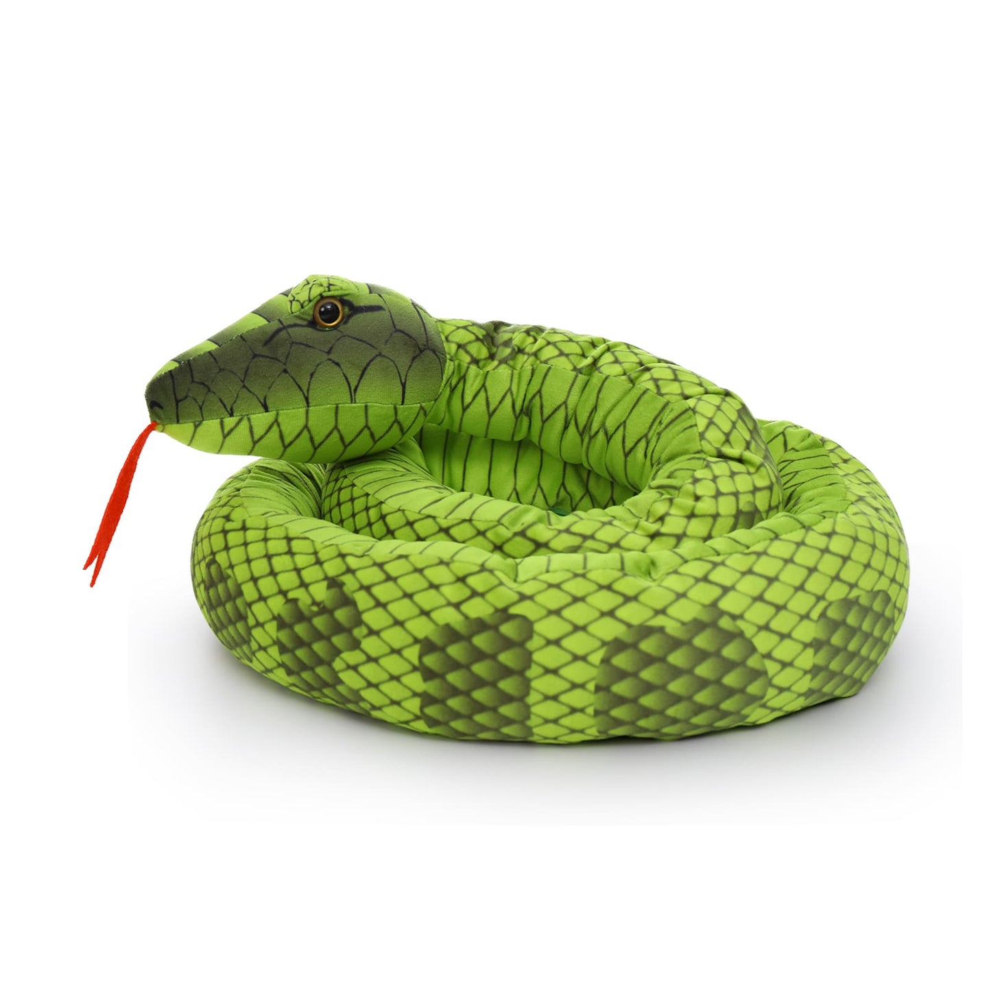 Snake Stuffed Animal Toy Set, Green/Yellow/Red/Pink/Brown, 79/118 Inches