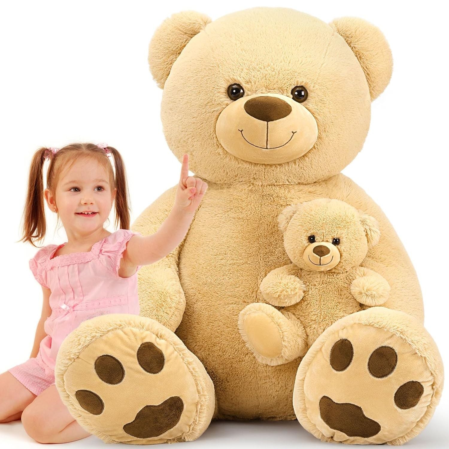 Riesiges Teddybär-Stoffspielzeug-Set, braun, 51 Zoll