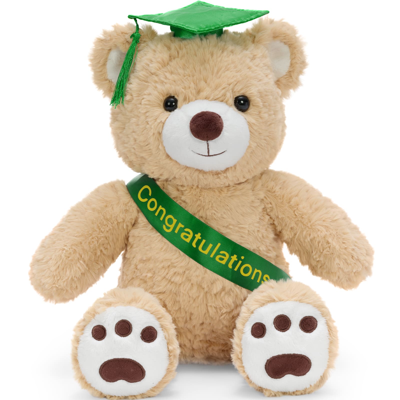 Graduation Teddy Bear Plush with Cap and Congratulations Sash, 17.7 Inches