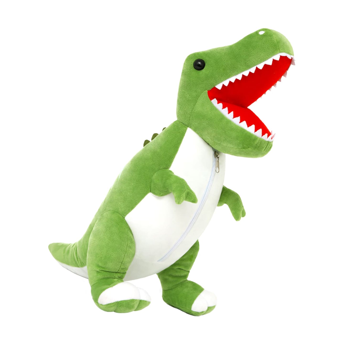 Dinosaur Stuffed Toy with 3 Baby Dinosaurs, Green/Pink/Grey, 23.6 Inches