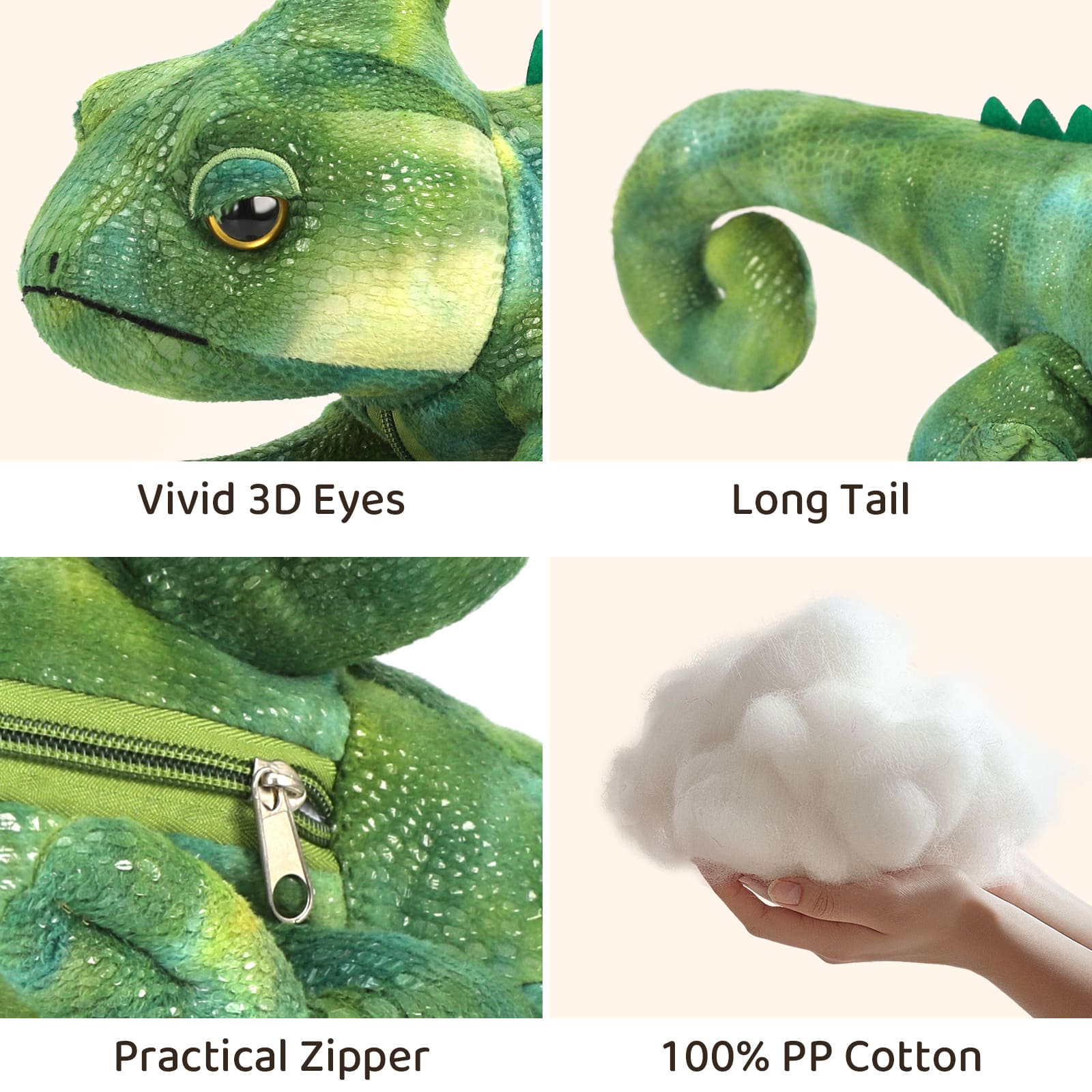 Realistic Lizard Stuffed Animals Reptile Plush Toys, 26.8 Inches