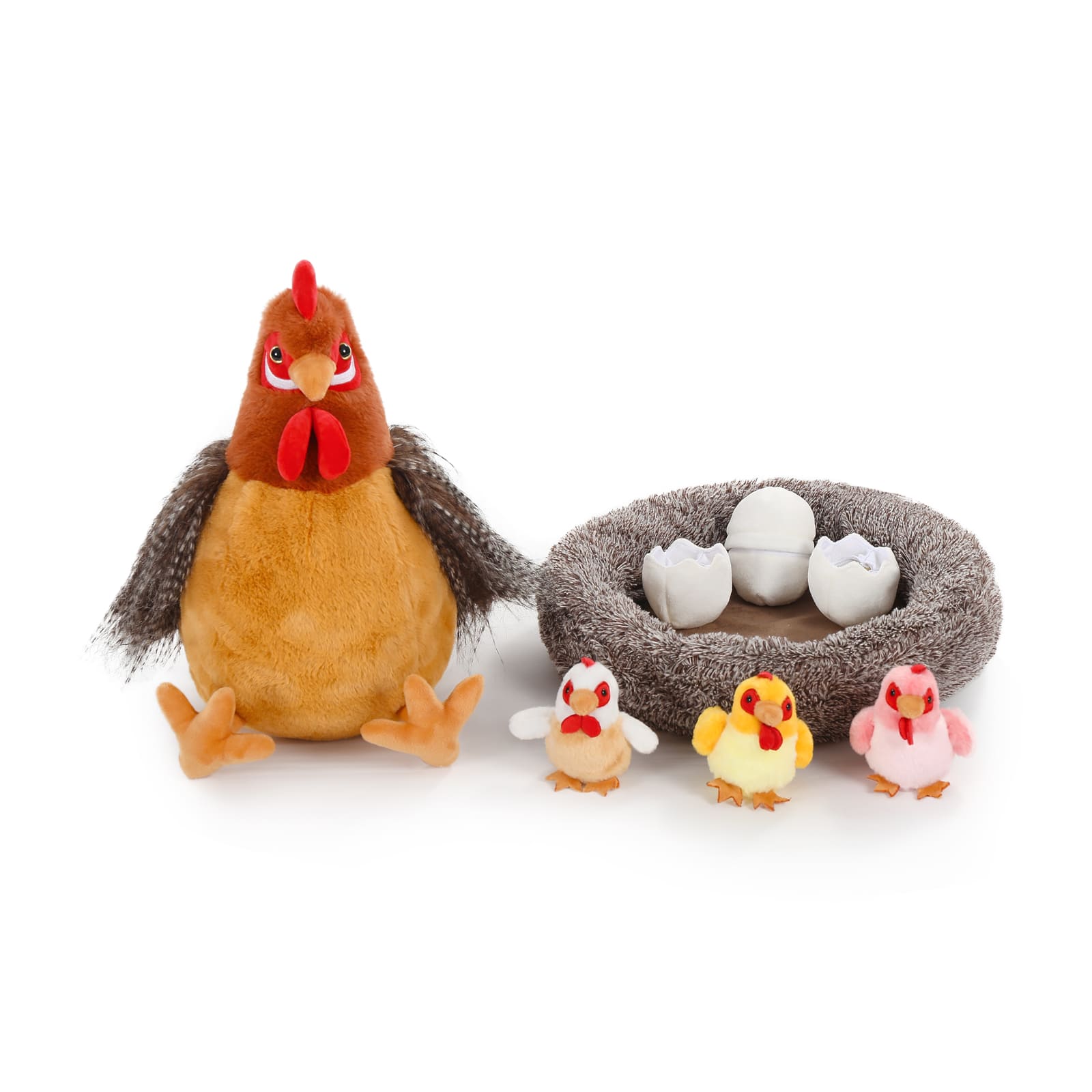Chicken Plush Toys Farm Stuffed Animals, 16.5 Inches