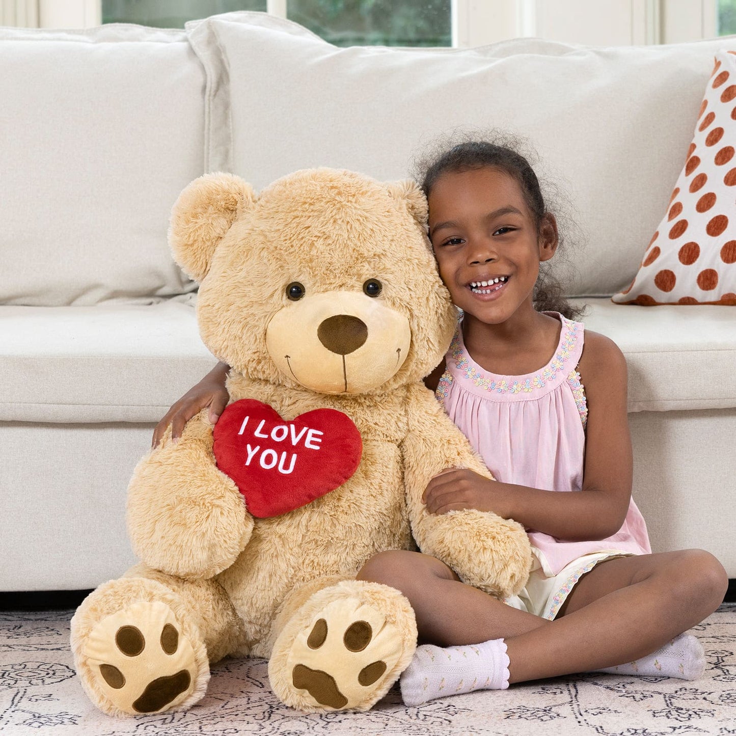 Ours en peluche géant, marron, 6 pieds