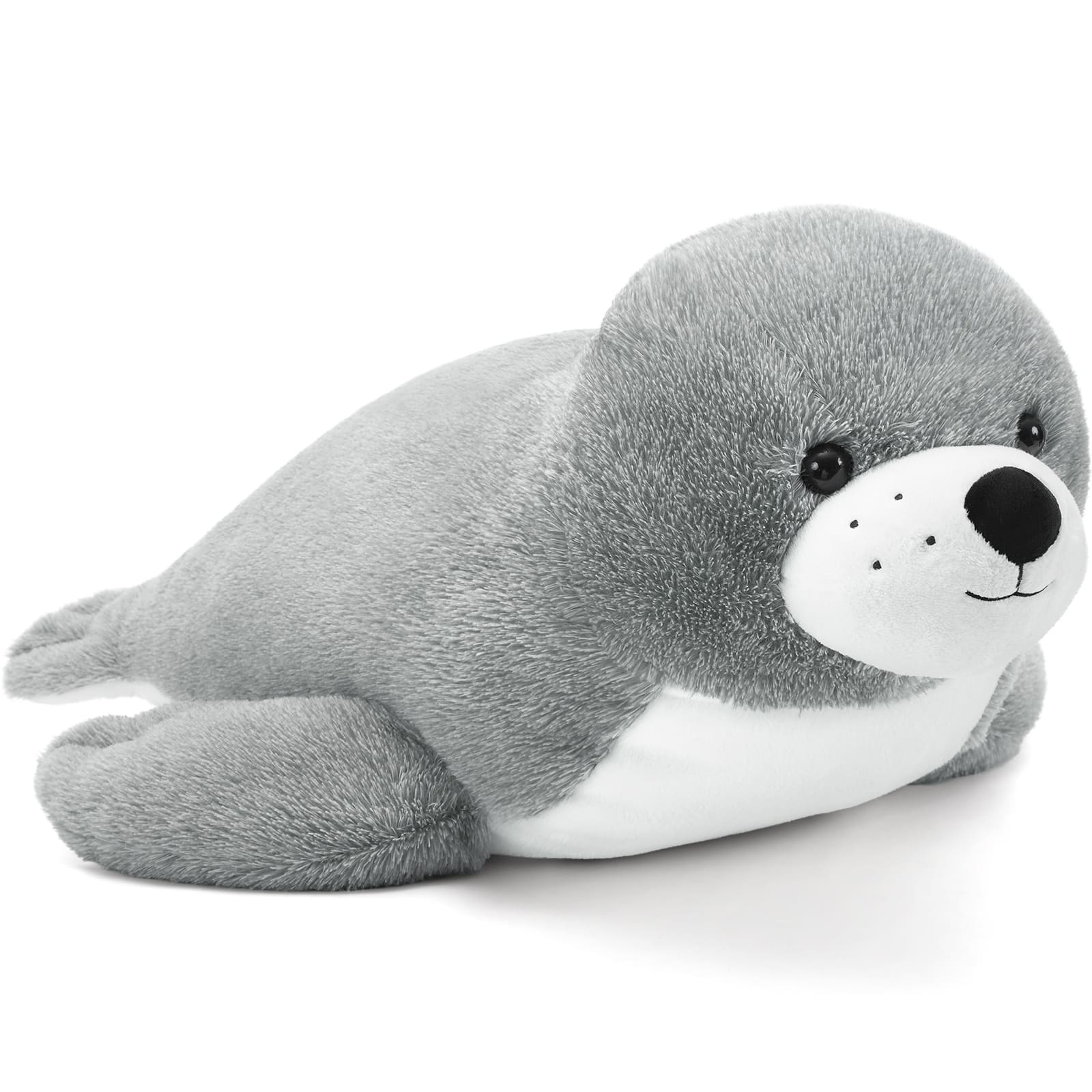 Seal Stuffed Animals Ocean Plush Toys, Grey, 31 Inches