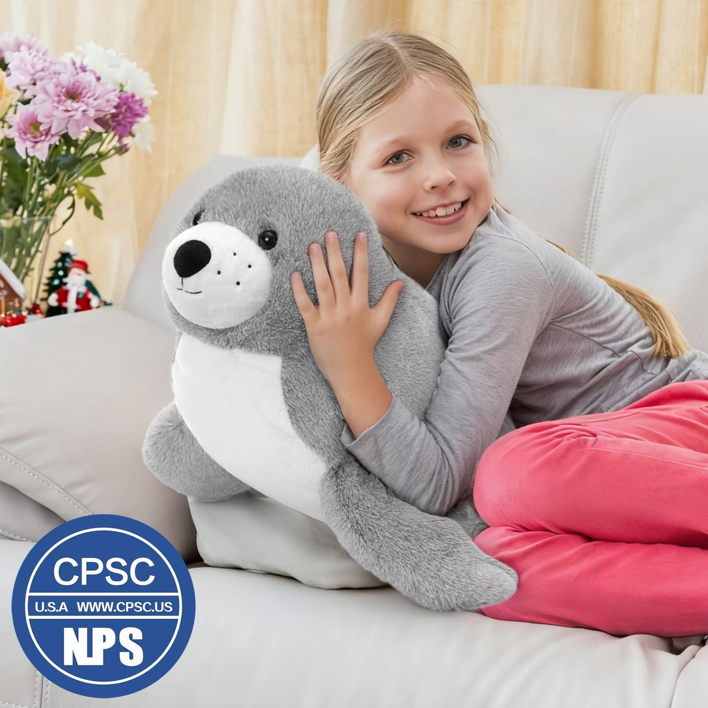 31 Inches Seal Plush Toy - 80 CM Plush Seal - Kawaii Seal Plush Pillows for All Ages - Free Shipping Stuffies