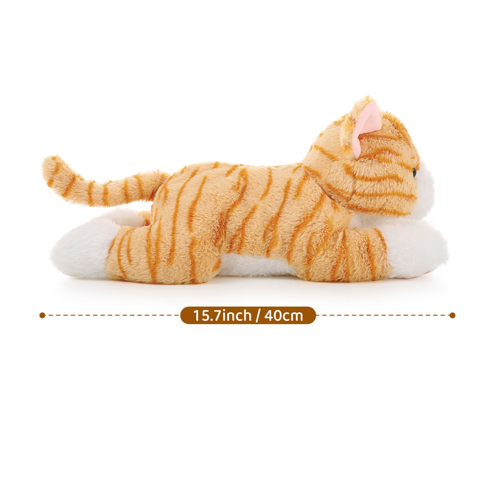 Cat Stuffed Animal Kitten Plush Toys, Orange/Grey/Tie-Dye, 16 Inches
