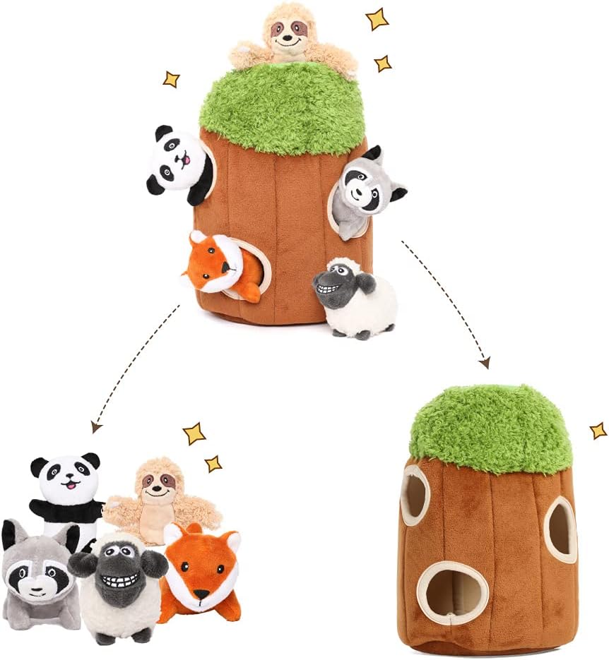 Treehouse with 5 Small Stuffed Animal Toys