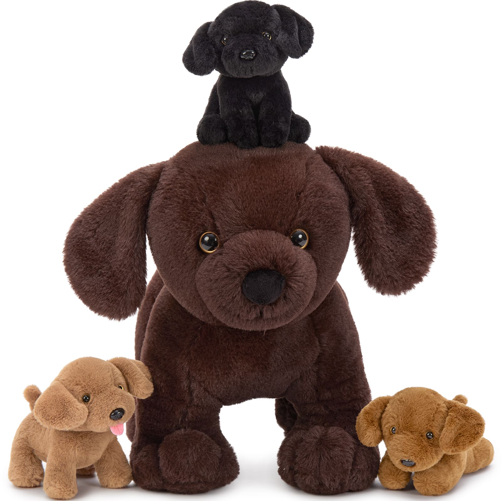 Labrador Plush Toys Dog Stuffed Animals, Chocolate, 15.7 Inches
