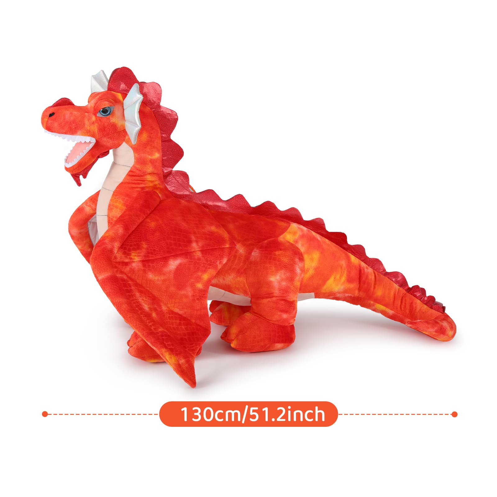 Giant Flying Dragon Plush Toy, Red, 51 Inches