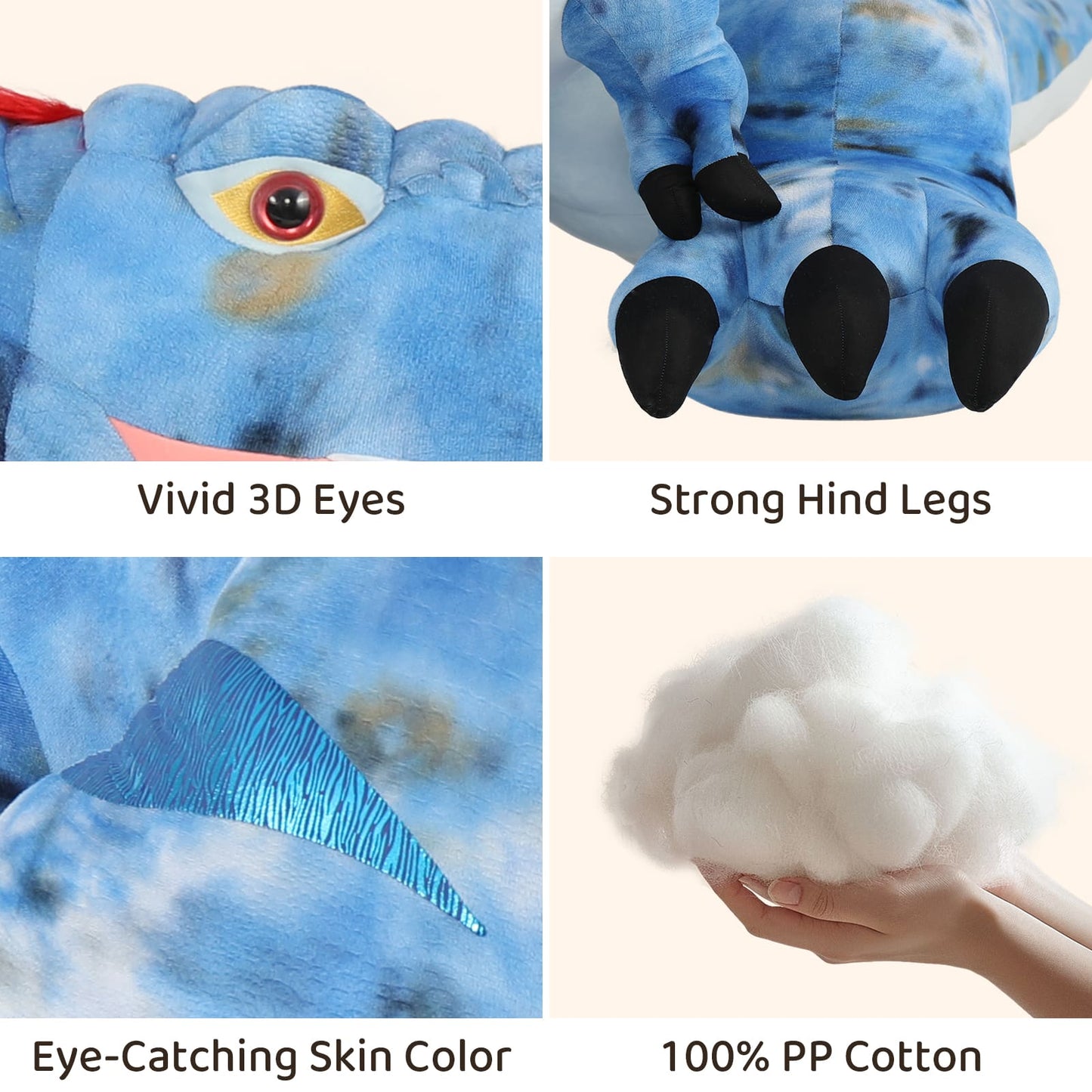 Life Size T Rex Plush Toy Oversized Dino Stuffed Animals, 9.1 FT