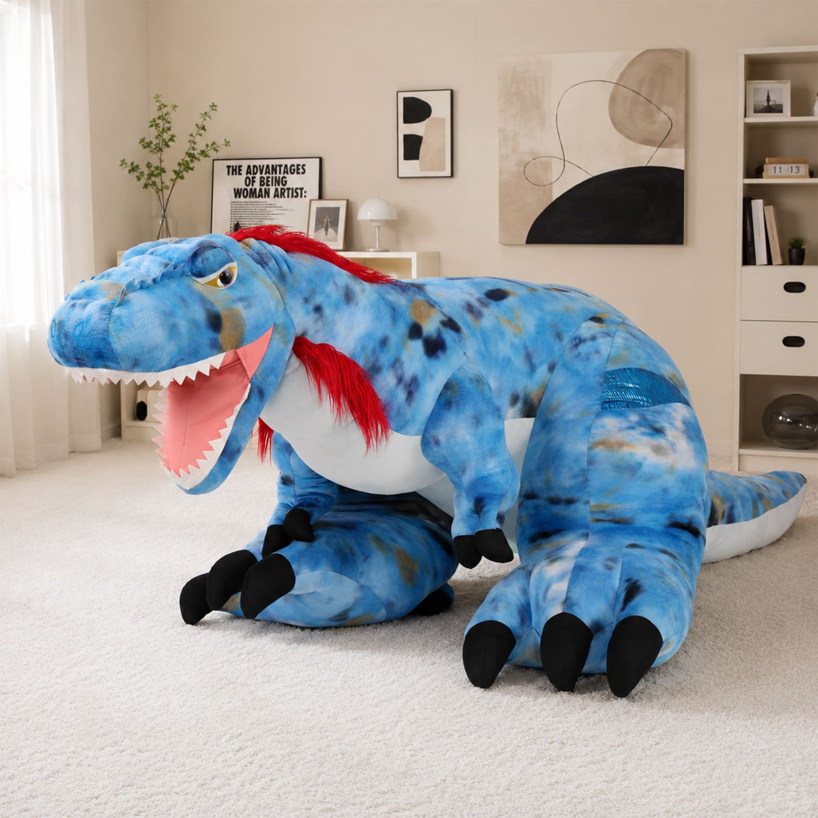 Life Size T Rex Plush Toy Oversized Dino Stuffed Animals, 9.1 FT