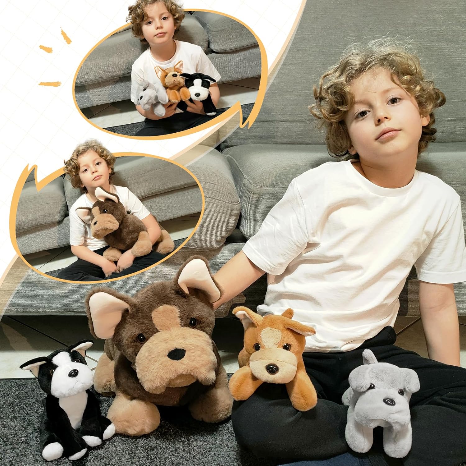 French Bulldog Stuffed Animals Puppy Plush Toys, 17.7 Inches